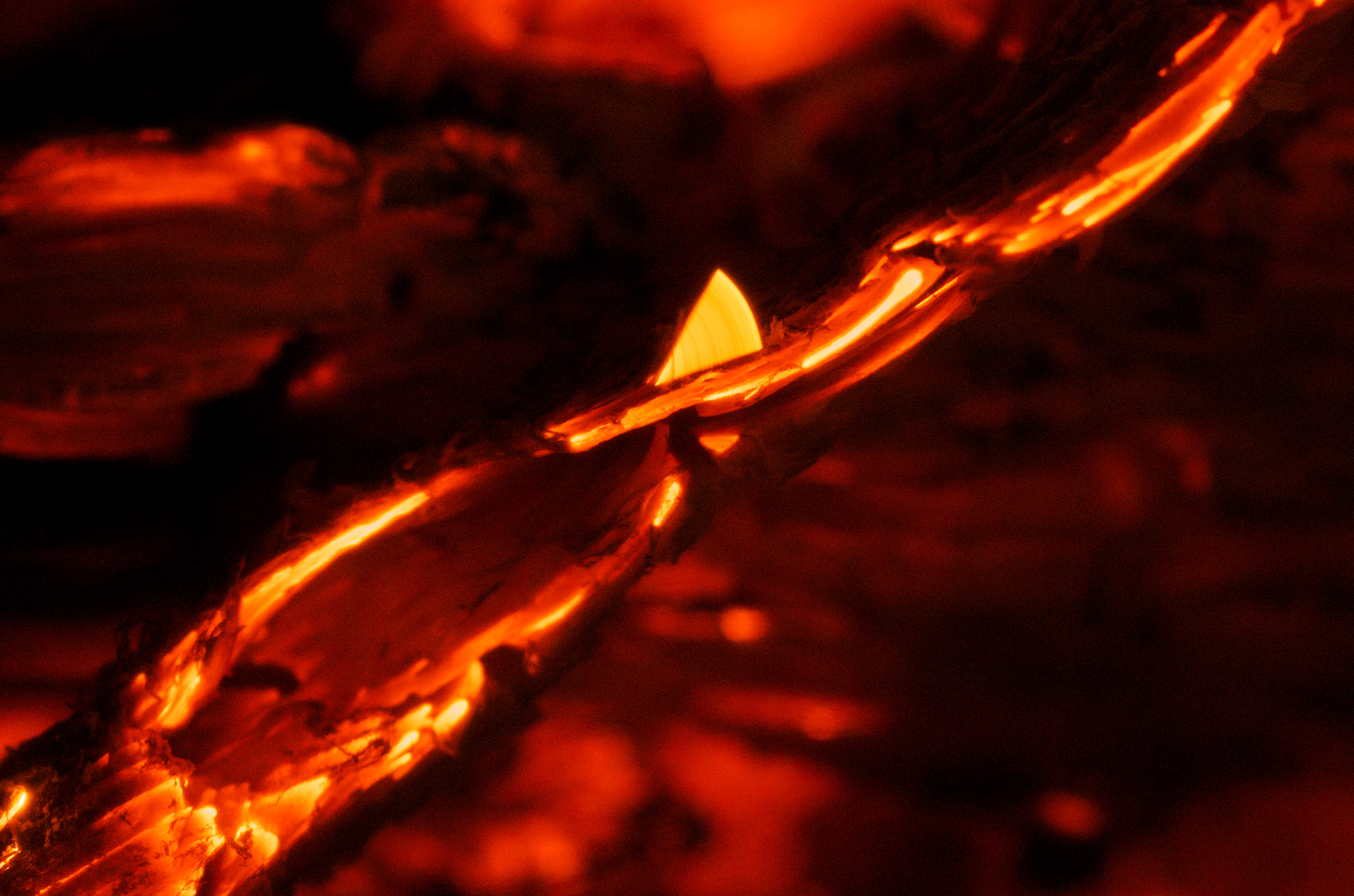 Pentax K-5 II sample photo. Hot coals, macro (2016) photography