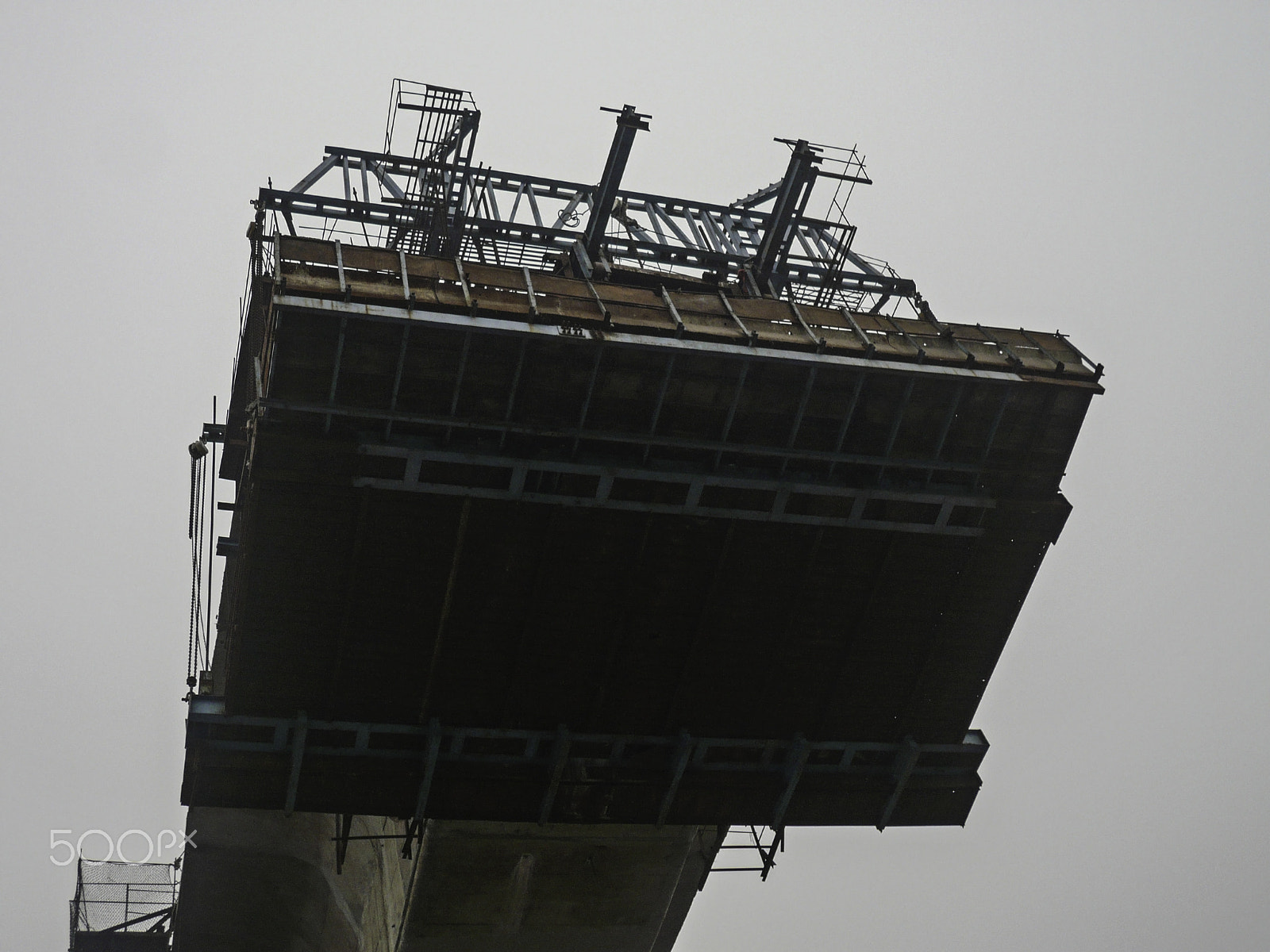 Panasonic DMC-FX100 sample photo. Expanding the bridge platform as part of the delhi metro photography