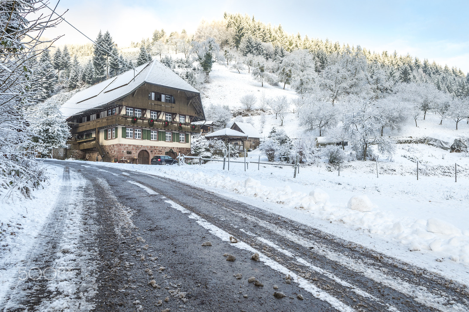 Nikon D500 sample photo. Schwarzwaldhof im winter photography