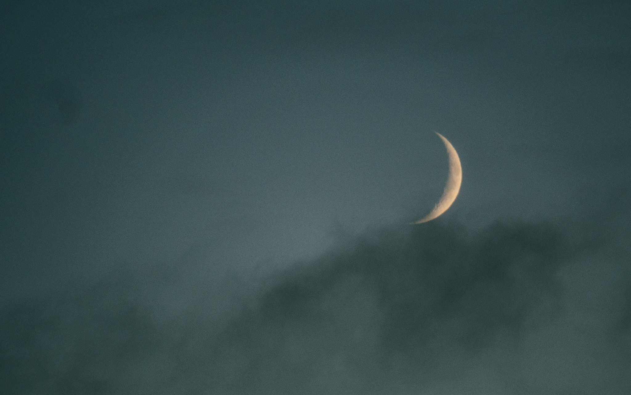 Olympus OM-D E-M5 II sample photo. The crescent moon photography