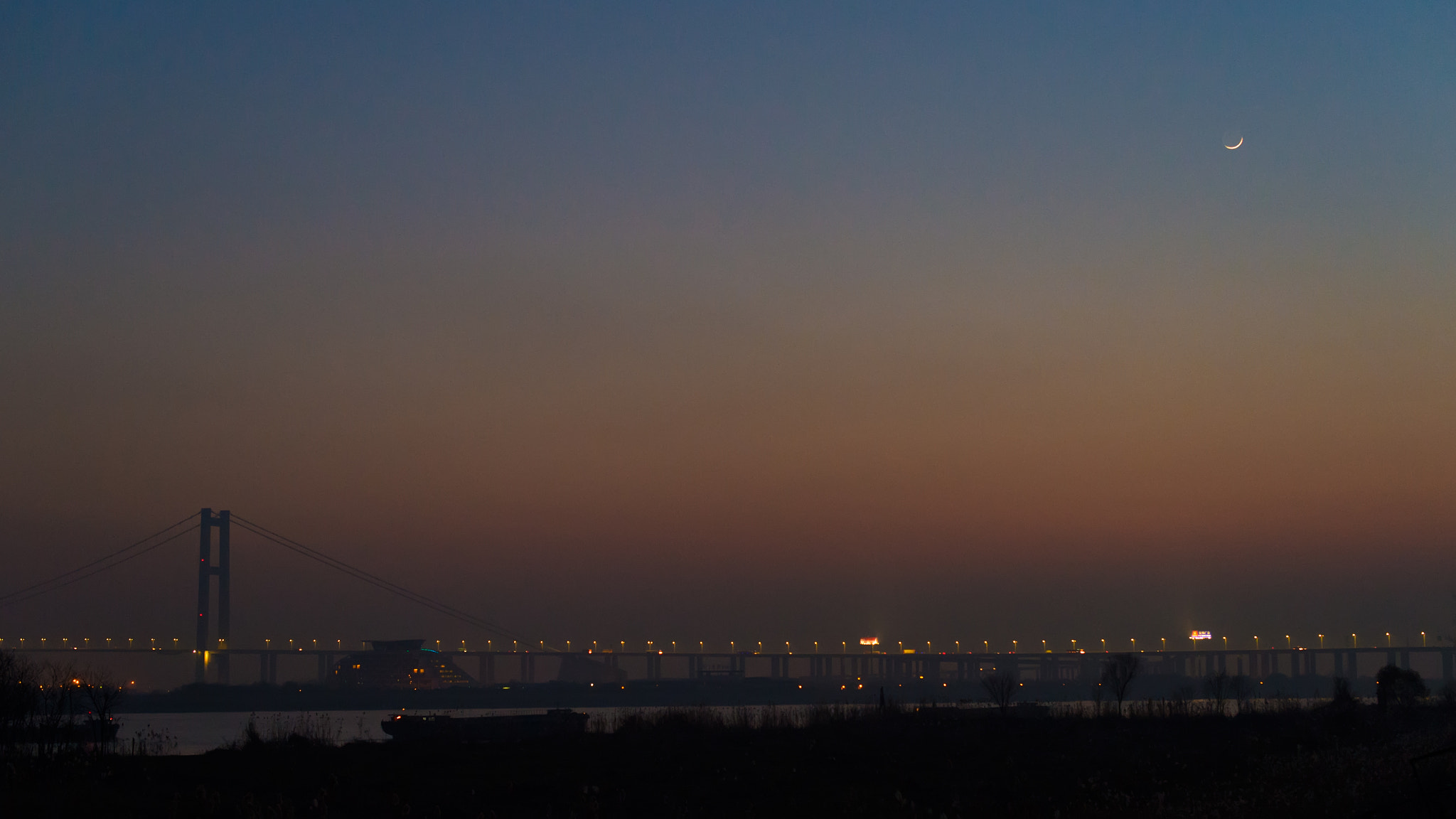 Nikon Df sample photo. The last sunset of 2016 @ runyang bridge photography