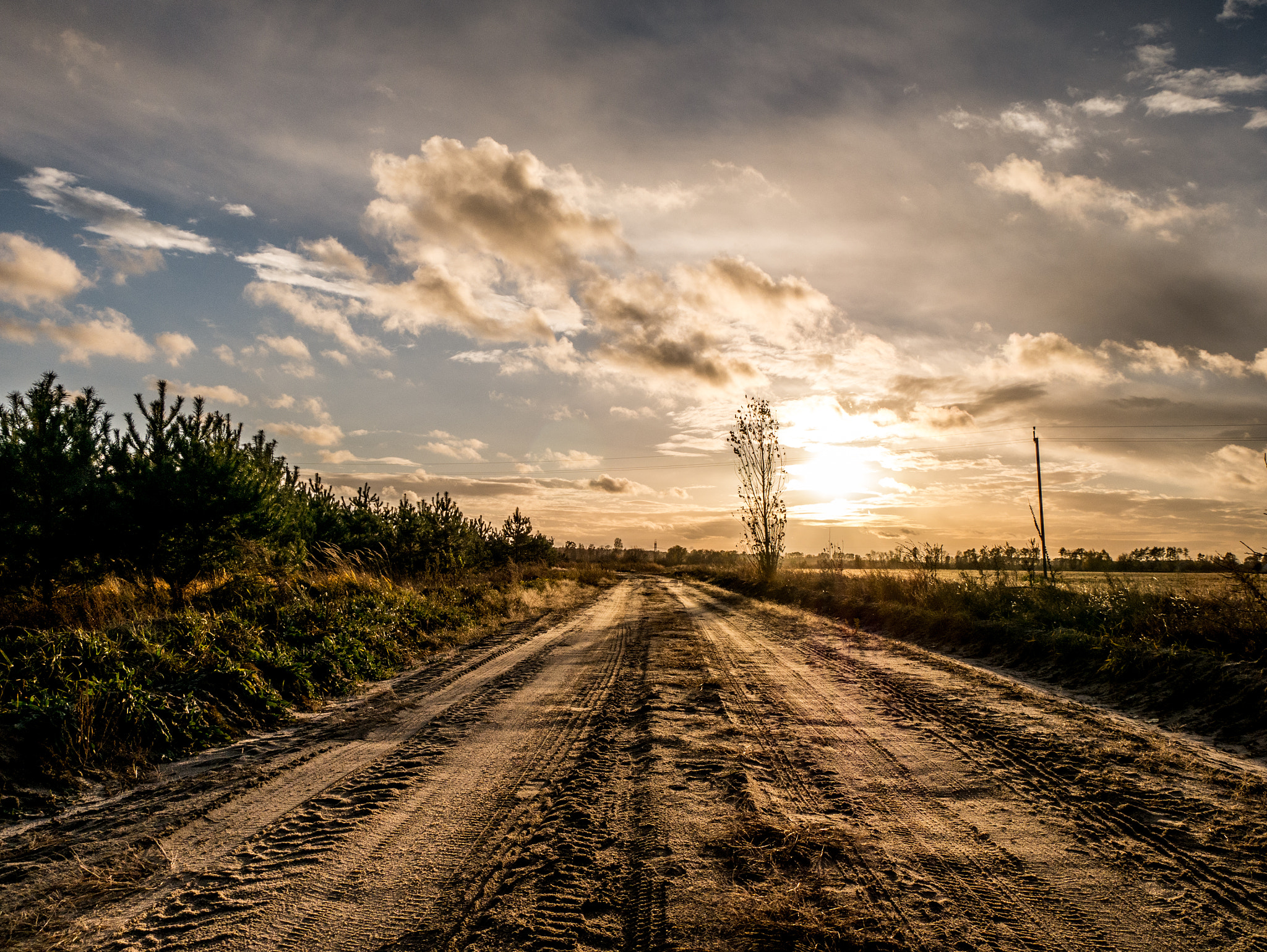 Panasonic Lumix DMC-GX7 sample photo. Autumn sunset photography