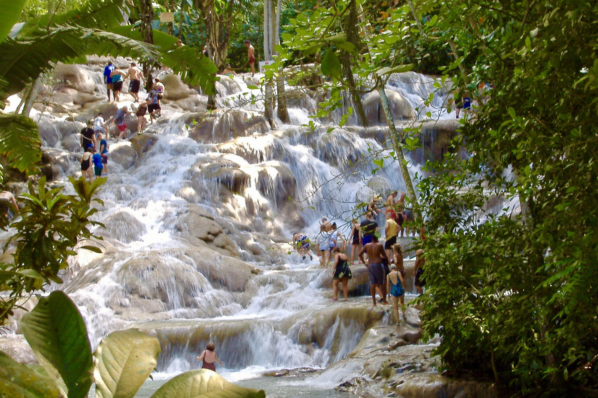 Fujifilm FinePix A345 sample photo. Jamaica climbing the waterfall photography