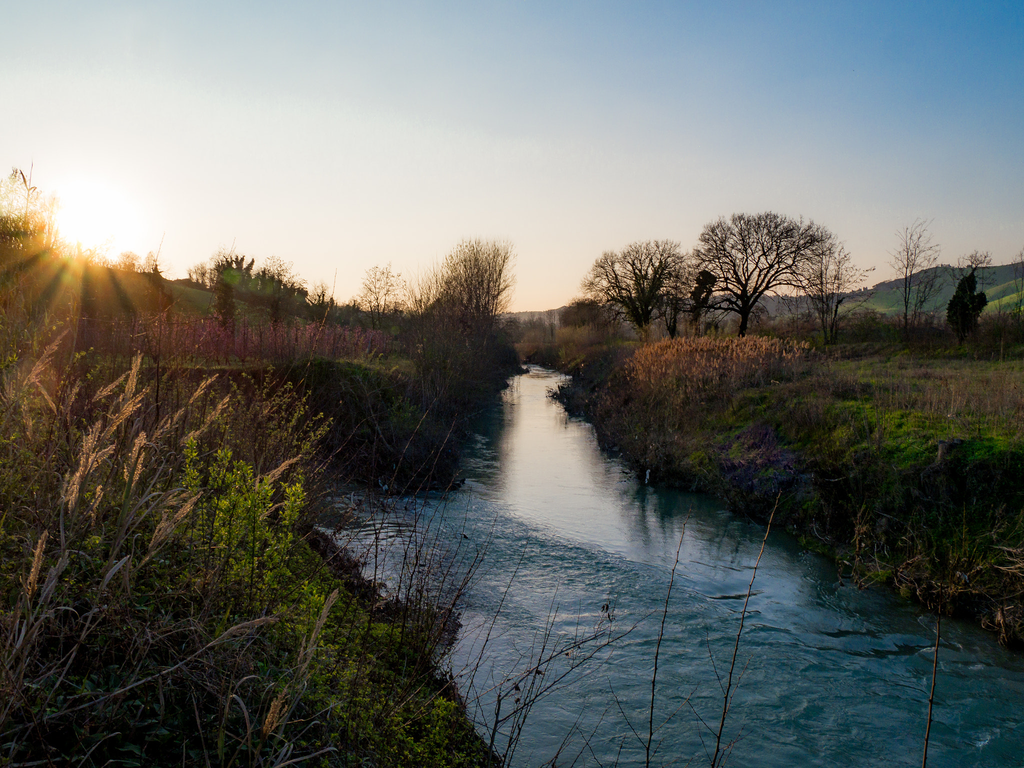 Panasonic Lumix DMC-G6 sample photo. Sunset on senio river photography