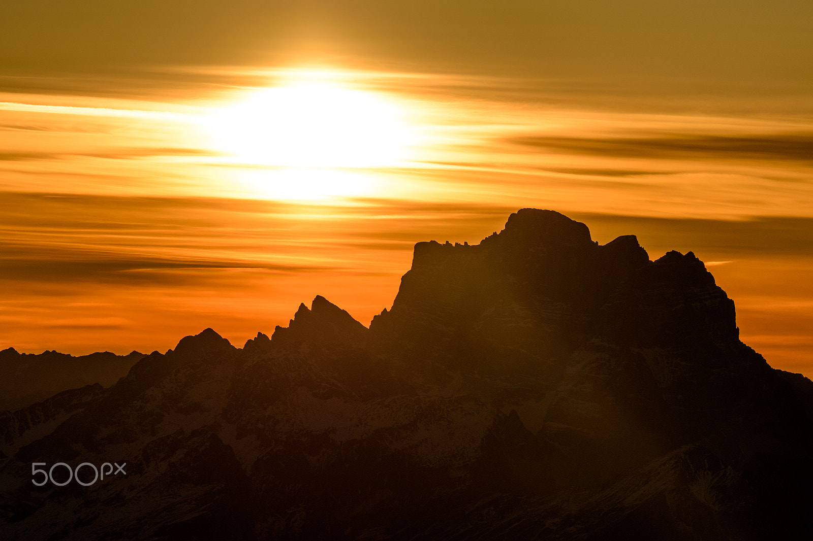 Nikon AF-S Nikkor 70-200mm F4G ED VR sample photo. Morning sun over monte pelmo photography