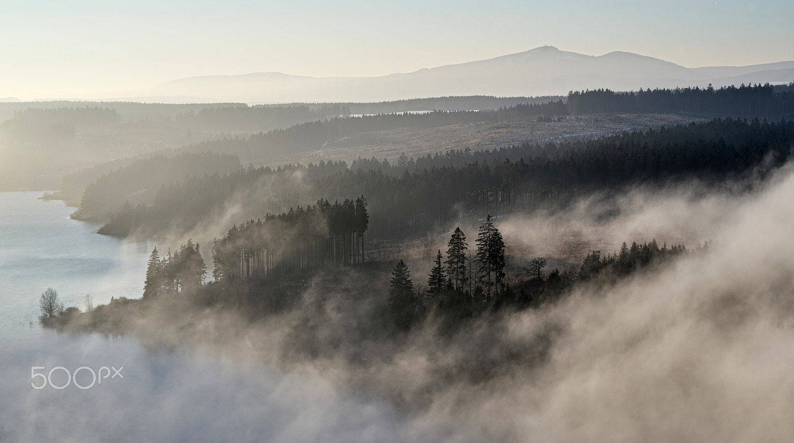 Pentax K-30 sample photo. Fog over the rappbode dam photography