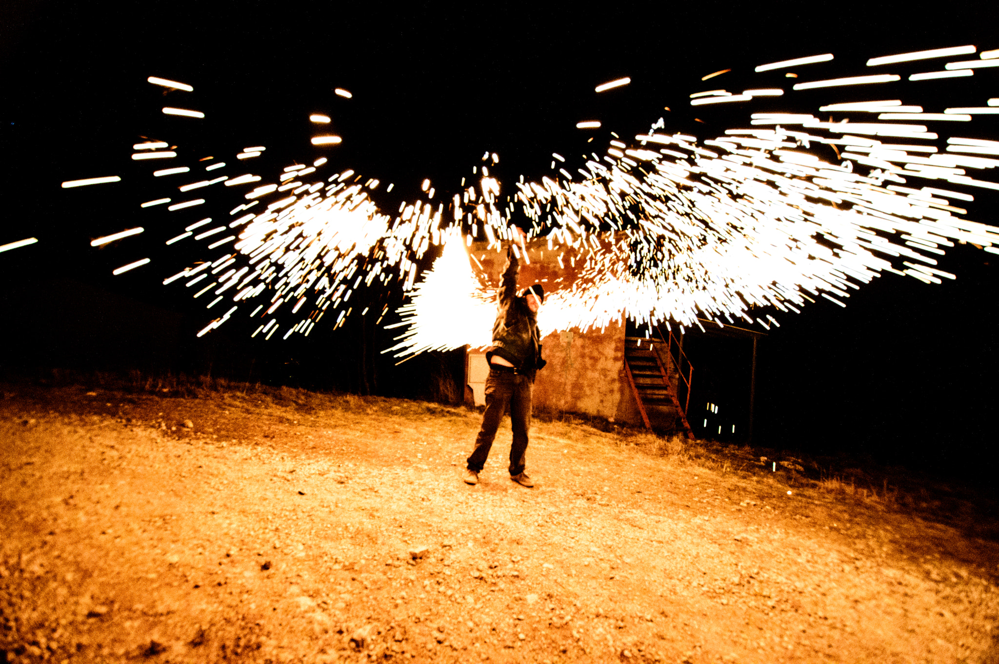 Nikon D3200 sample photo. Fire man photography