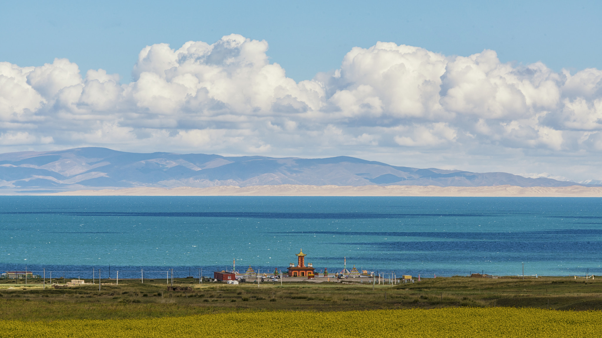 Sony a7R II + Canon EF 70-200mm F4L IS USM sample photo. Qinghai lake photography