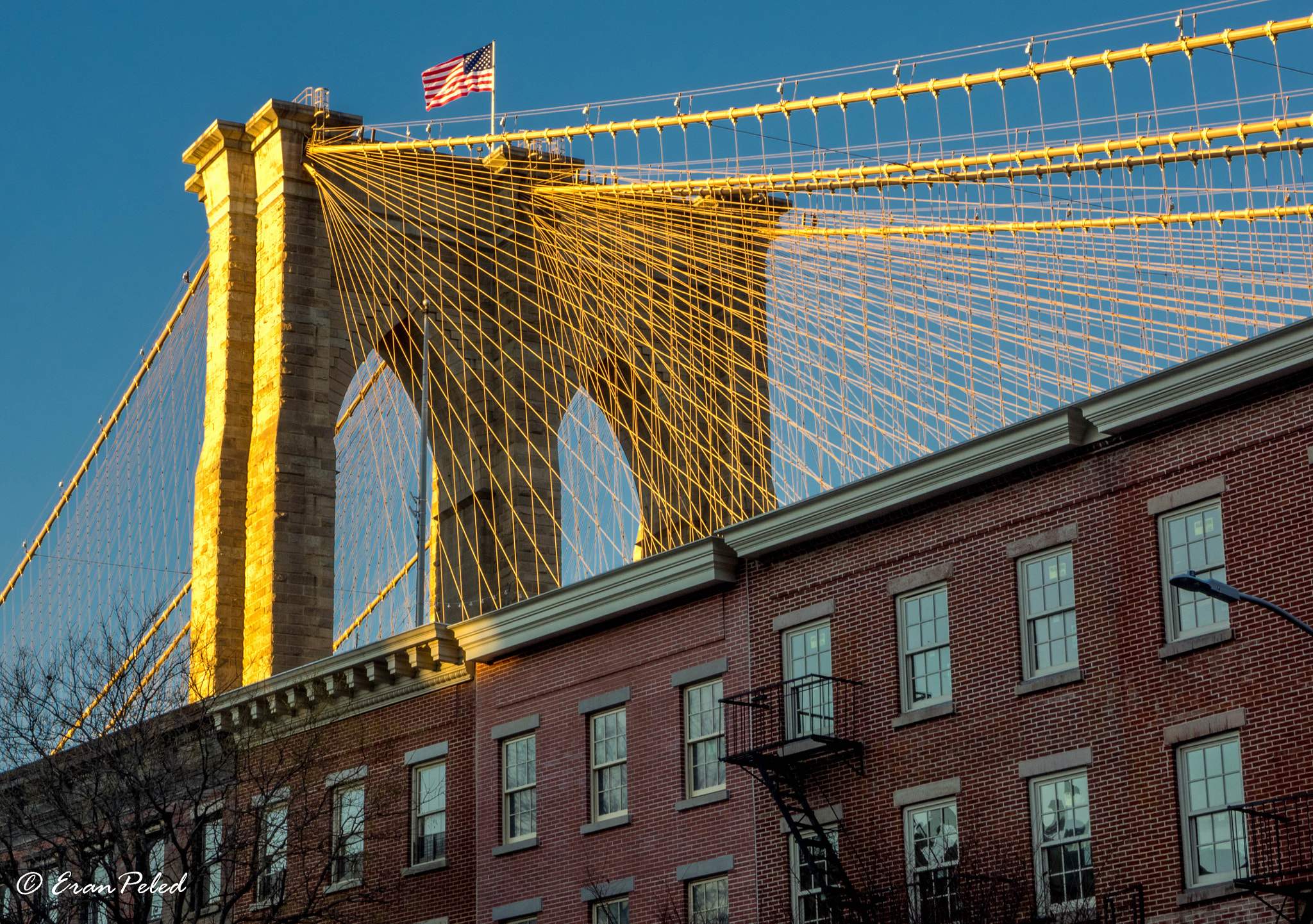 Olympus OM-D E-M1 sample photo. Brooklyn bridge at sunset photography