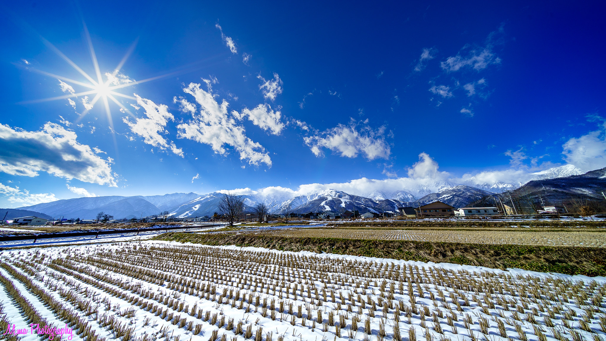 Sony a7S sample photo. Fields and mountains shot by the sun photography