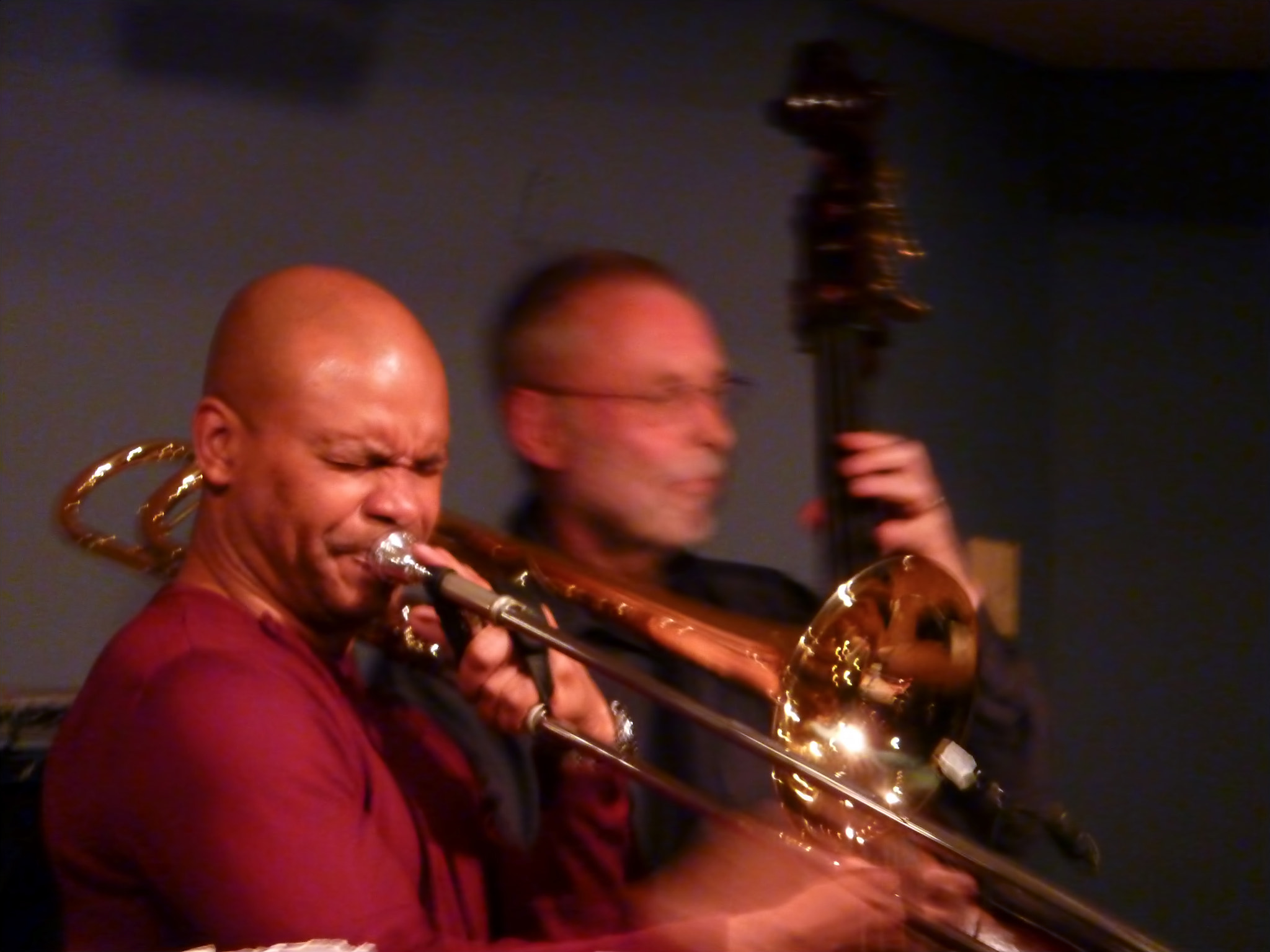 Panasonic DMC-ZS1 sample photo. Robin eubanks playing his trombone with the dave h ... photography