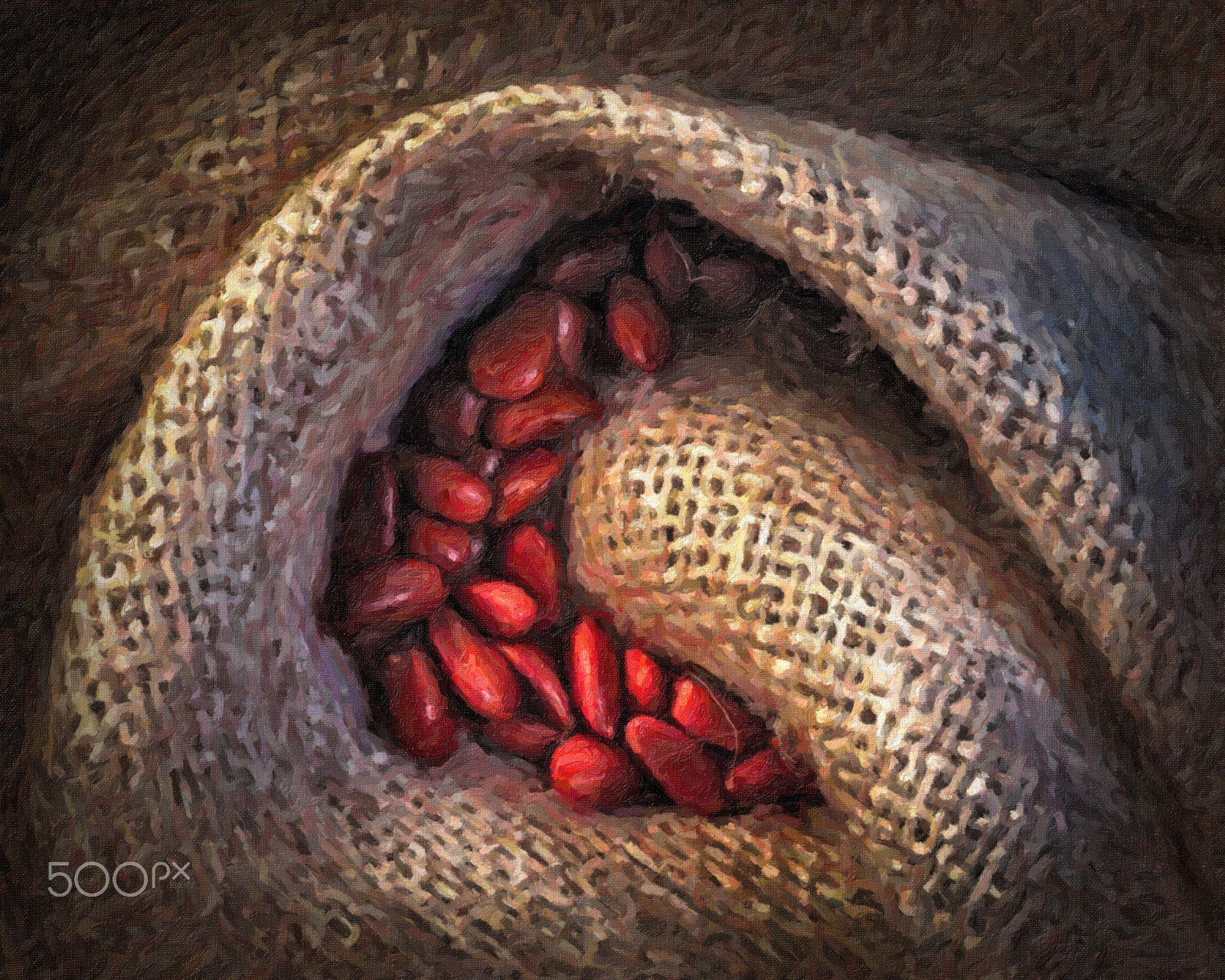 Canon EF-S 60mm F2.8 Macro USM sample photo. Magnolia seeds in burlap photography