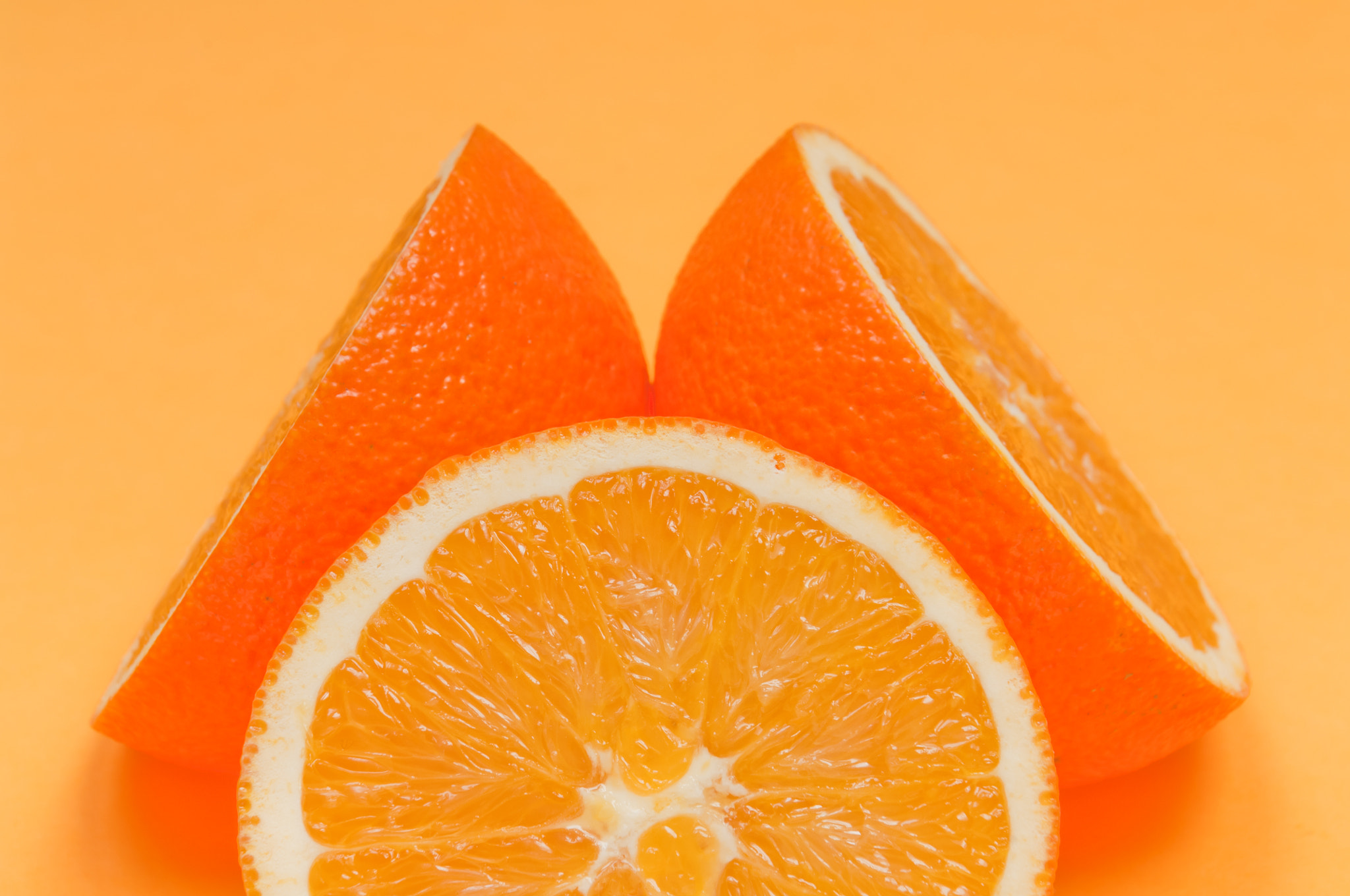 Nikon D2X sample photo. Orange pattern on orange background citrus arrangement photography