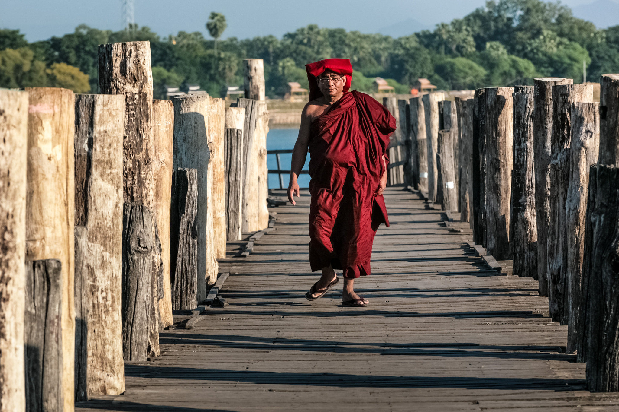 Canon EF 70-200mm F2.8L USM sample photo. Monc on u-bein bridge photography