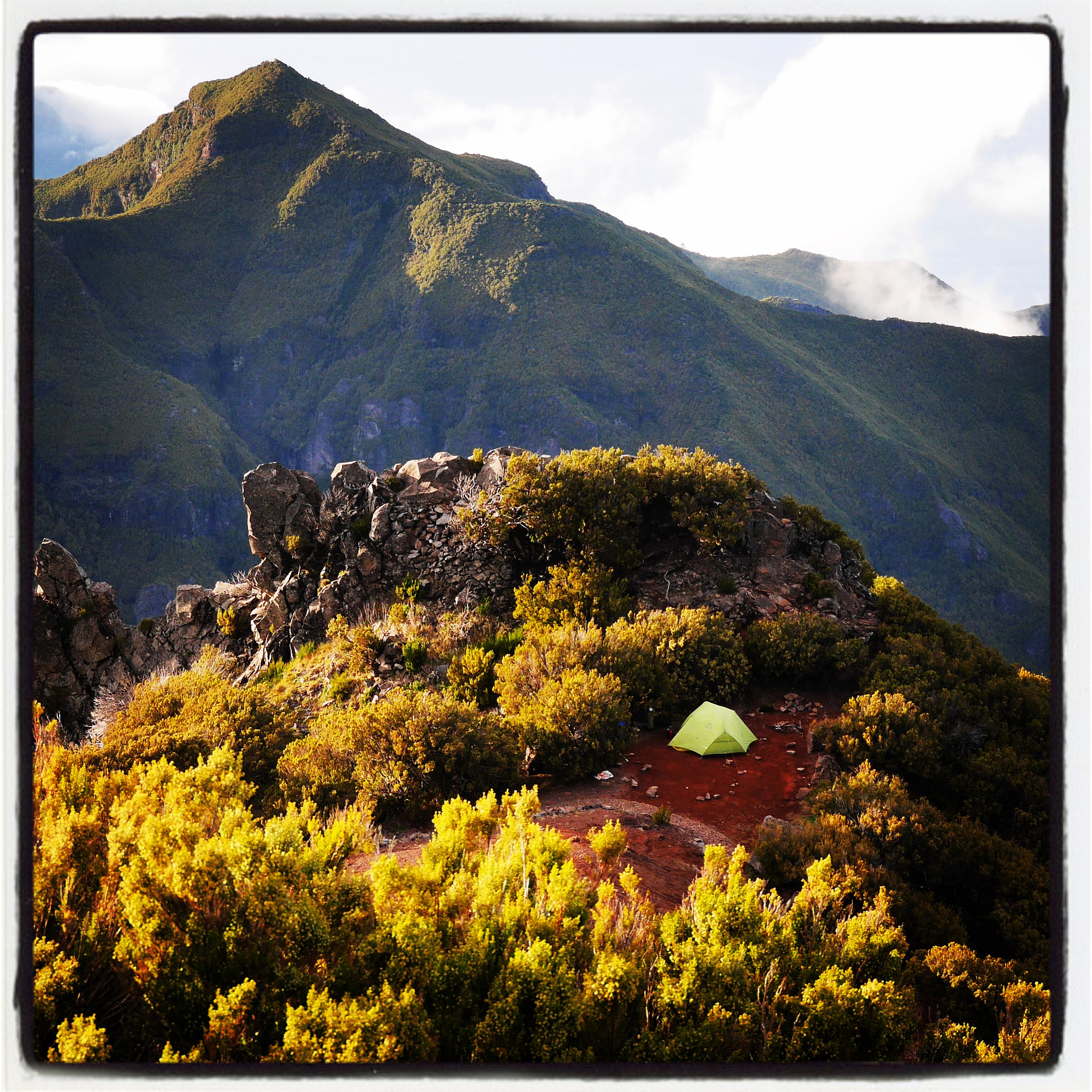 LUMIX G VARIO PZ 14-42/F3.5-5.6 sample photo. Camp near pico ruivo on madeira island photography