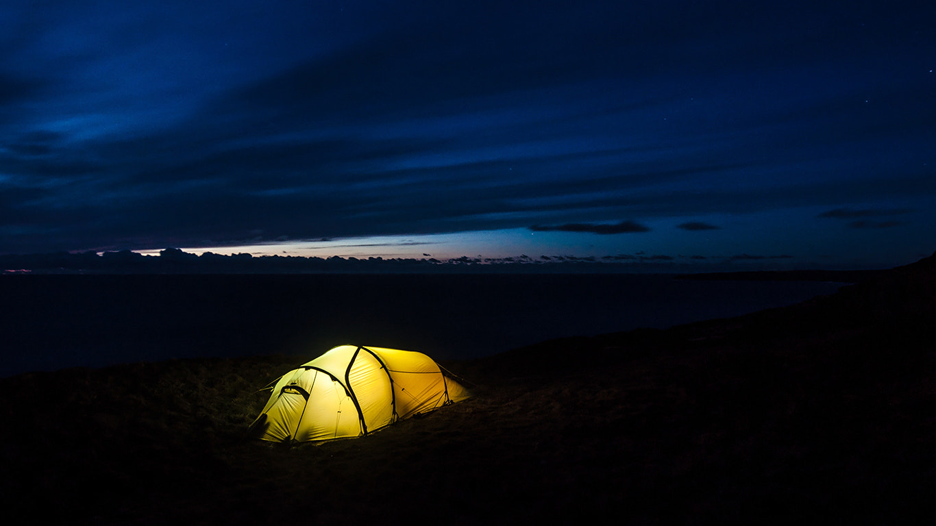 Sony Alpha DSLR-A700 + 20mm F2.8 sample photo. Yellow tent photography