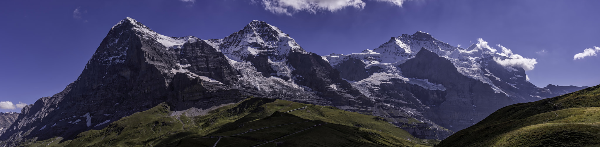 Nikon AF-S Nikkor 18-35mm F3.5-4.5G ED sample photo. Eiger, monch and jungfrau in swiss alps photography