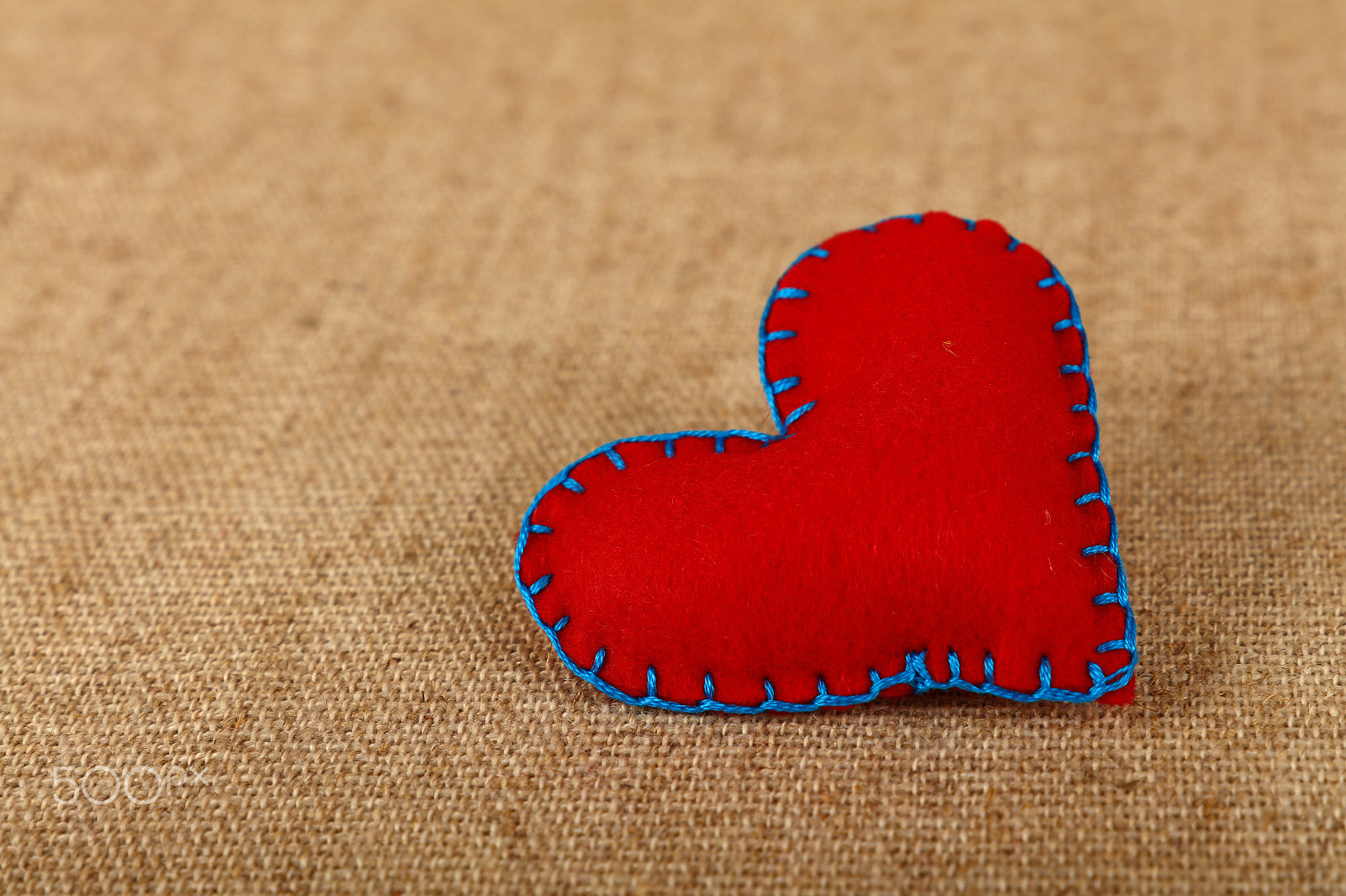 Canon EOS 5DS sample photo. Red felt craft stitched heart on canvas photography