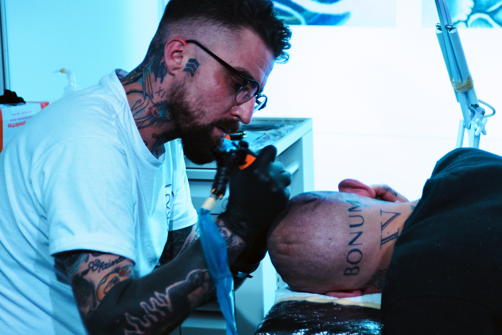 Minolta AF 24-85mm F3.5-4.5 [New] sample photo. Tattoo head photography