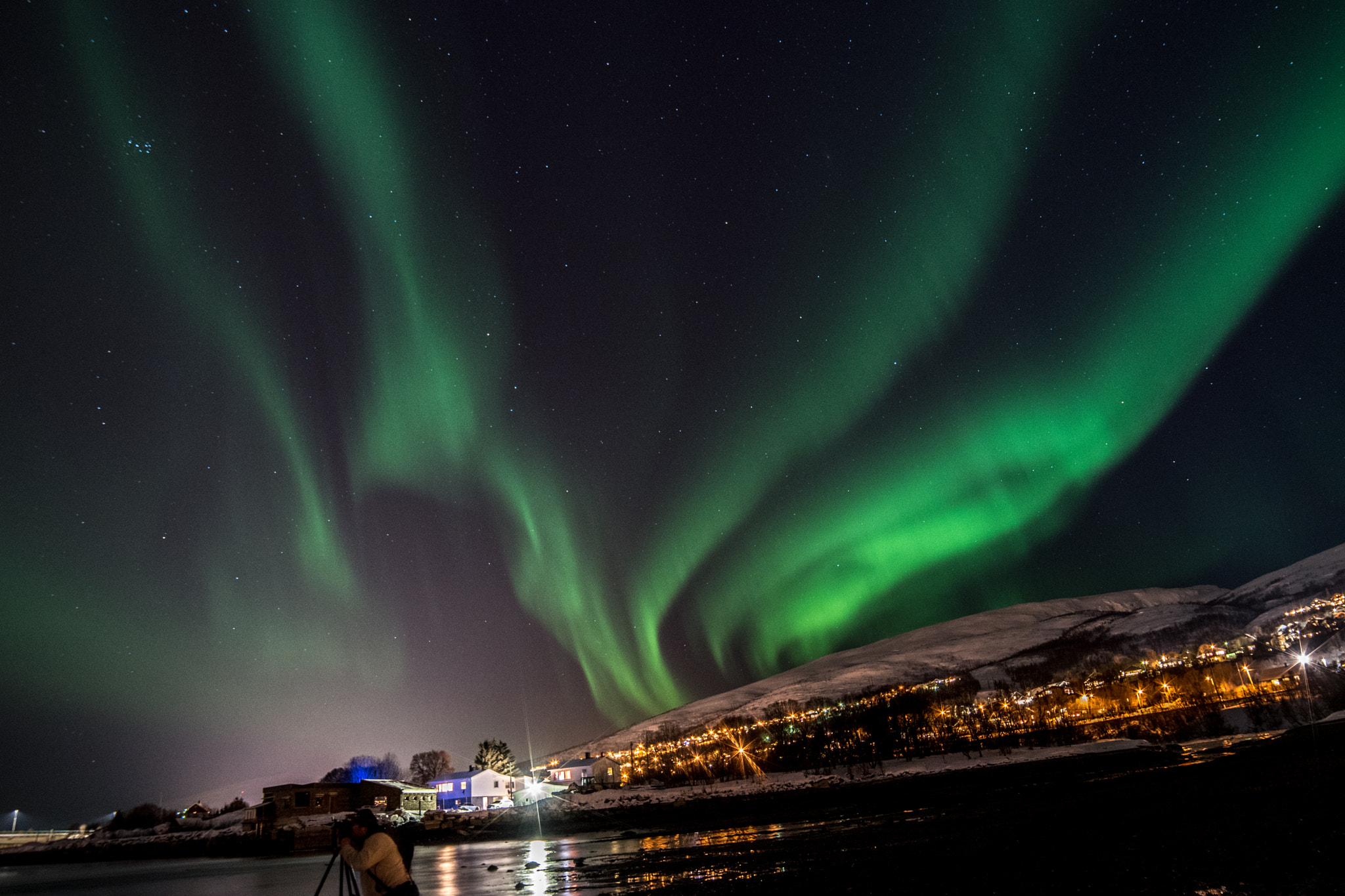 Samyang 14mm F2.8 ED AS IF UMC sample photo. Northern light photography
