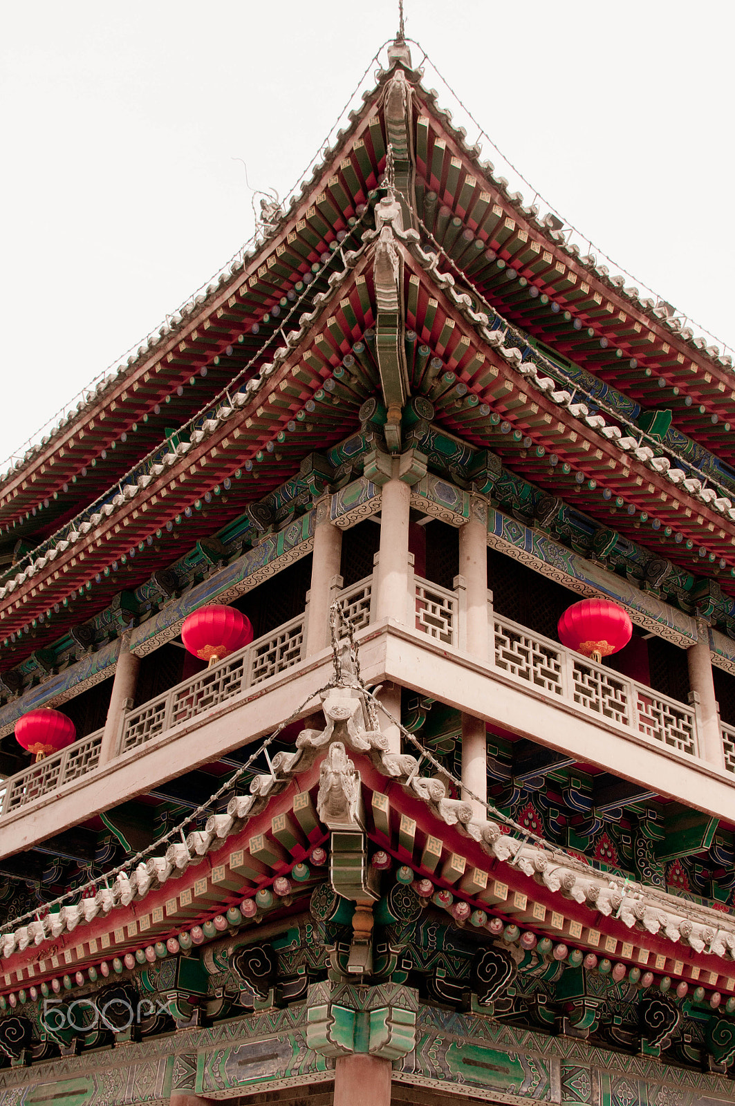 Nikon D300S sample photo. Building with  red lanterns photography