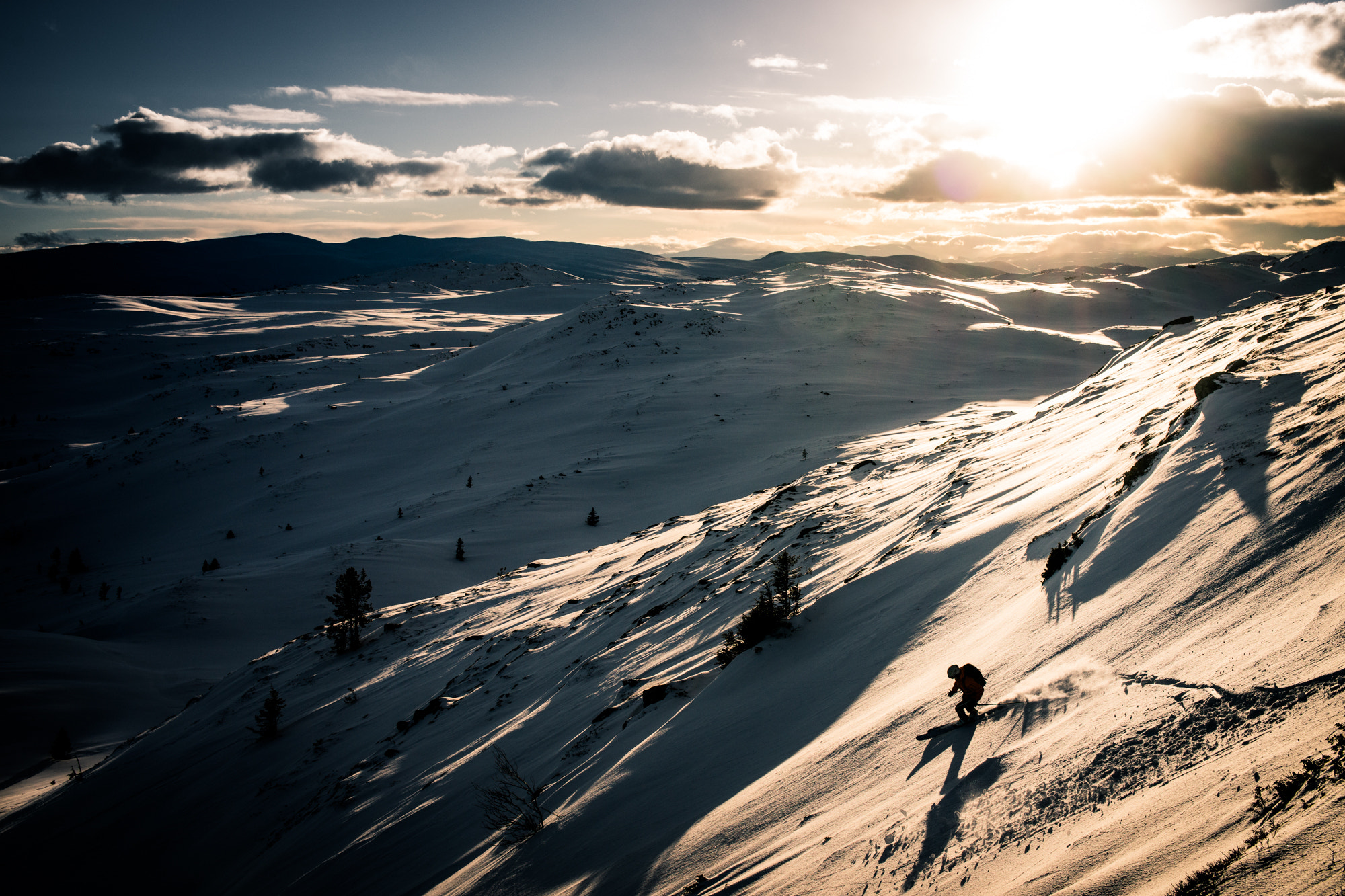 Sony a99 II + Sigma 50mm F1.4 EX DG HSM sample photo. Skiing in rondane, norway photography