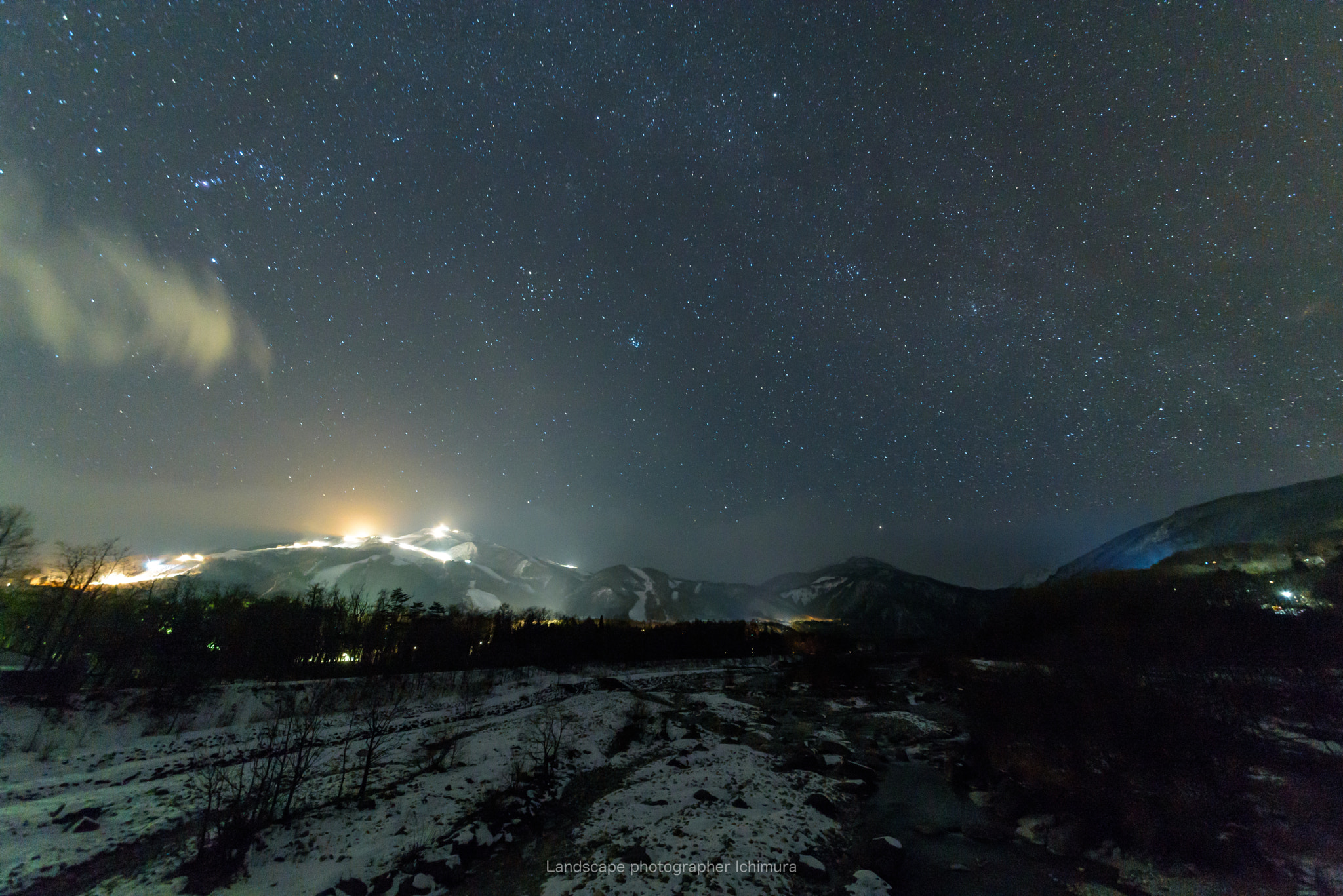 Nikon D750 + Sigma 12-24mm F4.5-5.6 II DG HSM sample photo. Night in hakuba village photography