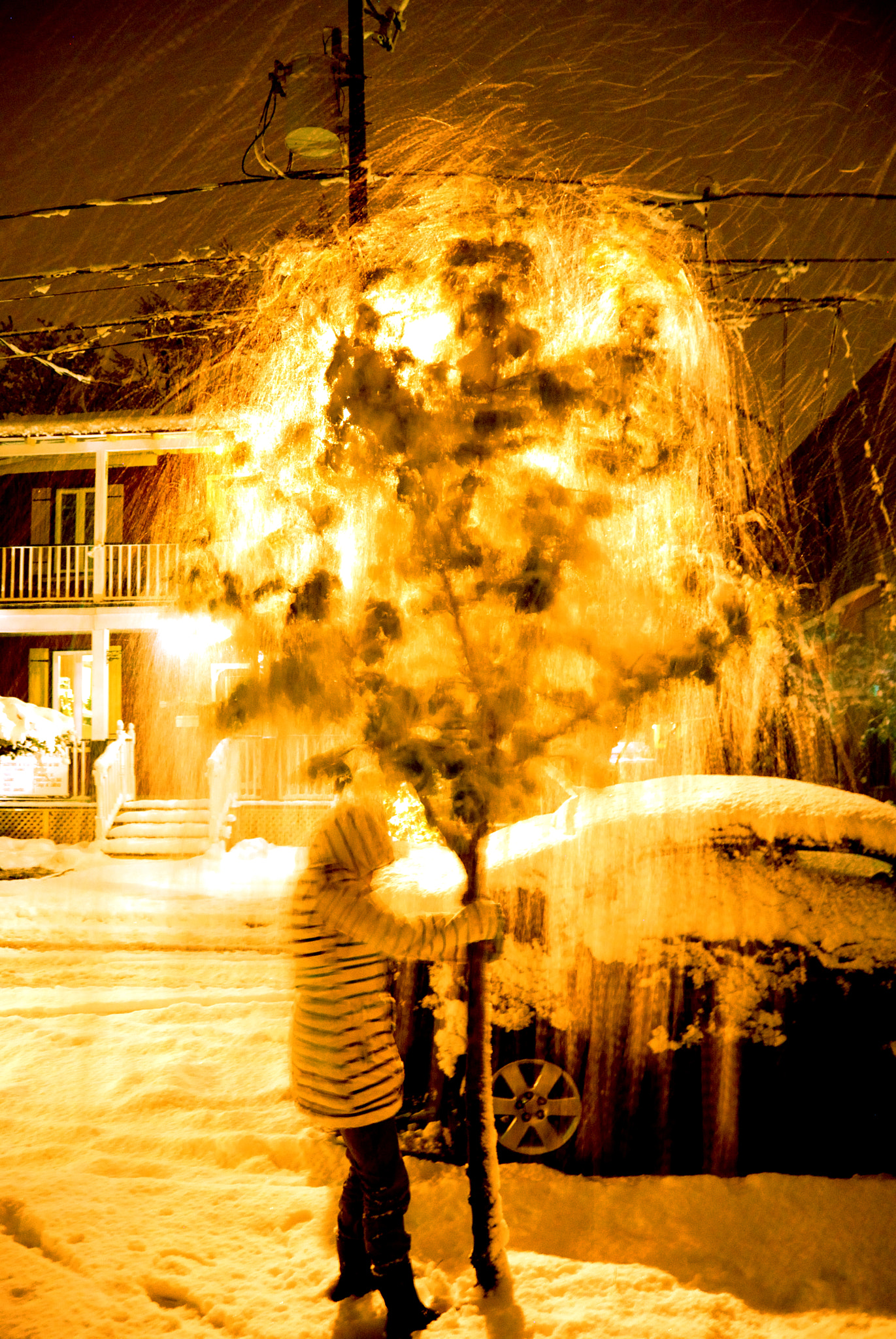 Nikon D40X sample photo. April apple snow photography
