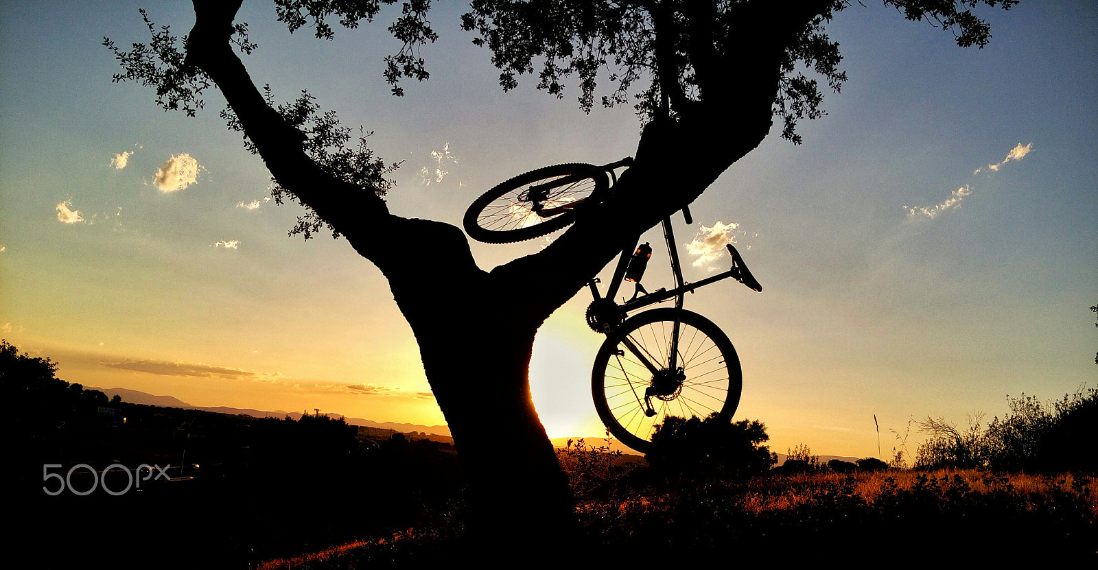 Meizu MX4 sample photo. Bike silhouette photography