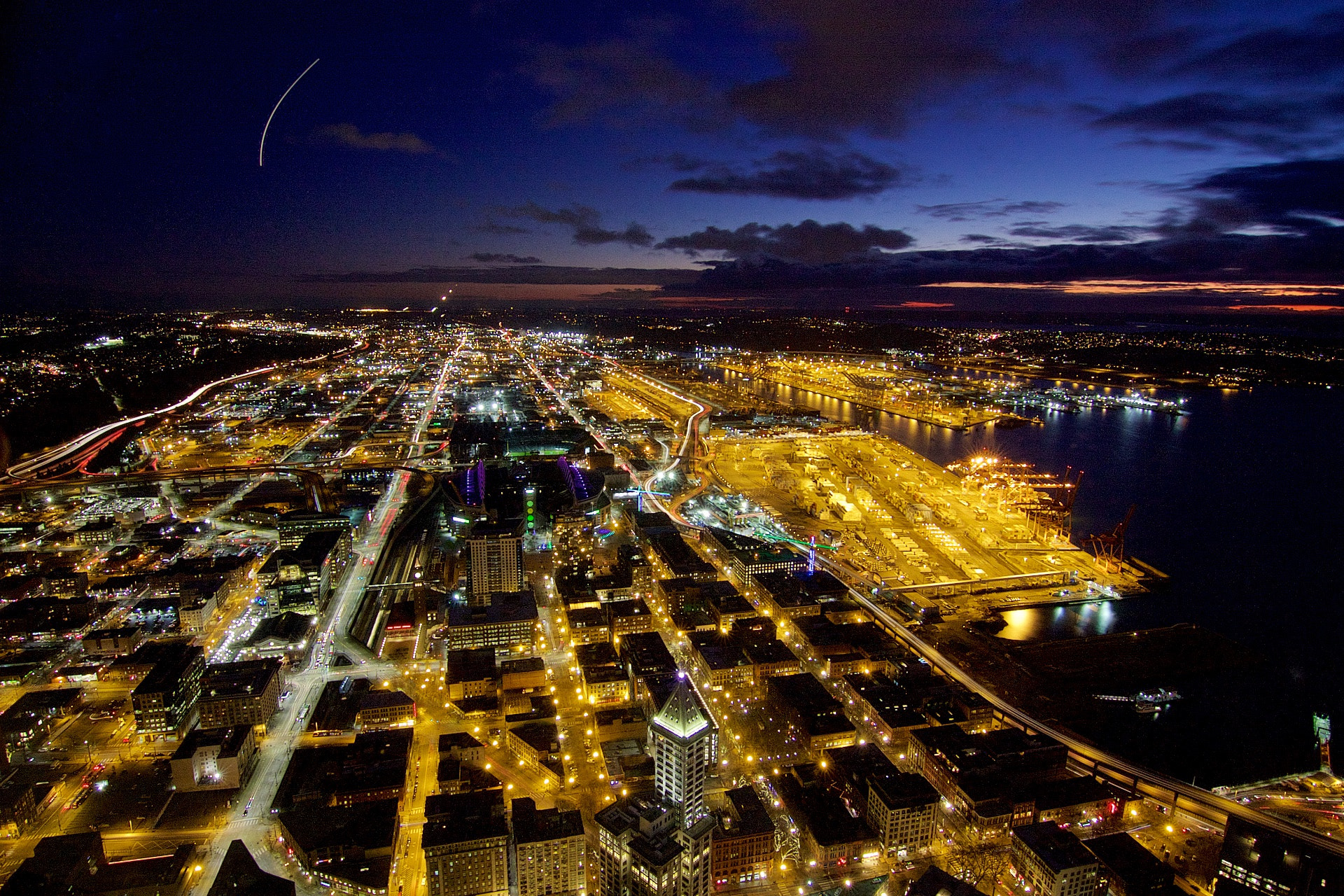 Canon EOS 40D sample photo. Southern seattle nightscape photography