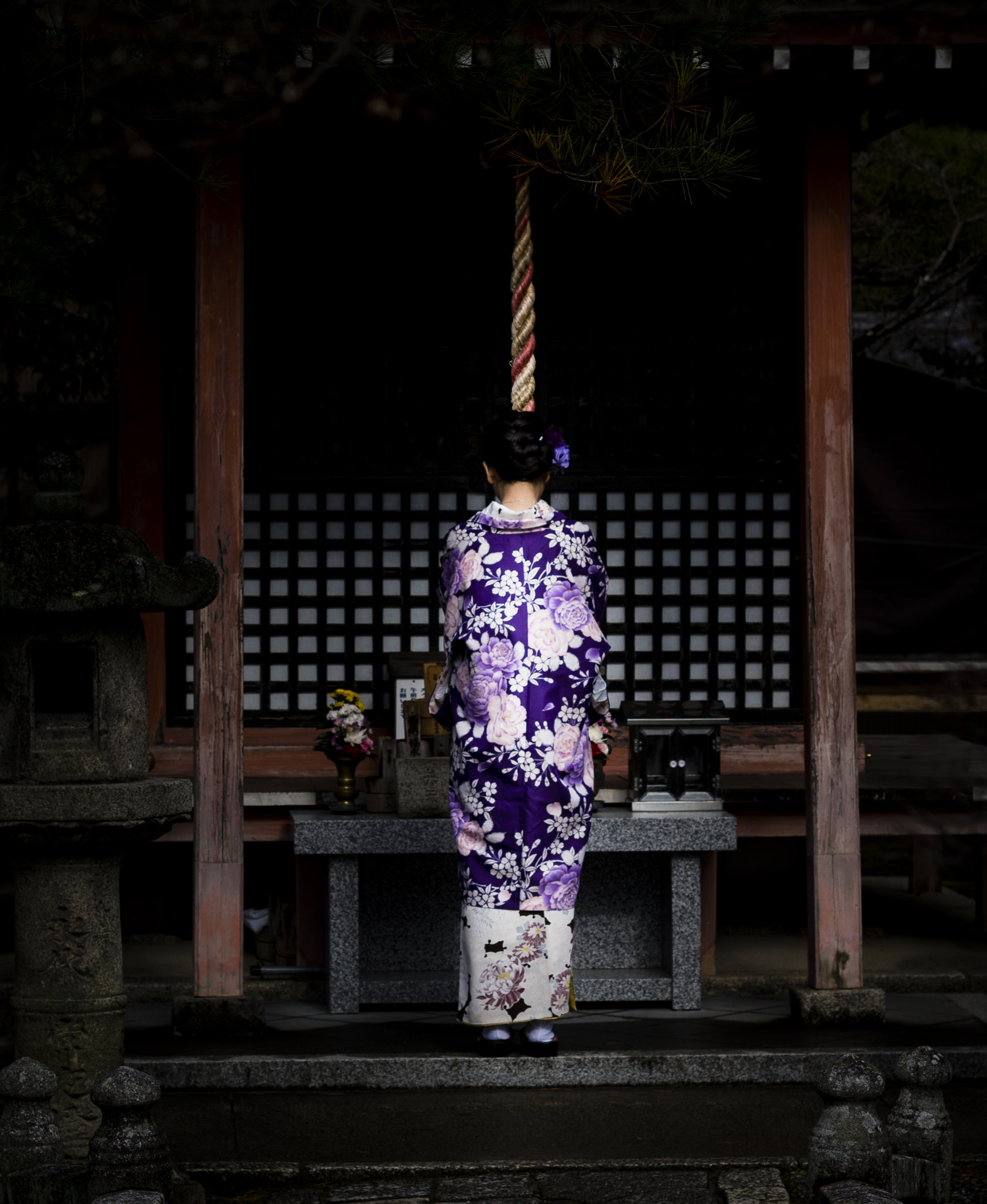 Sony a7R II + E 50mm F2 sample photo. Kyoto new year preparations photography