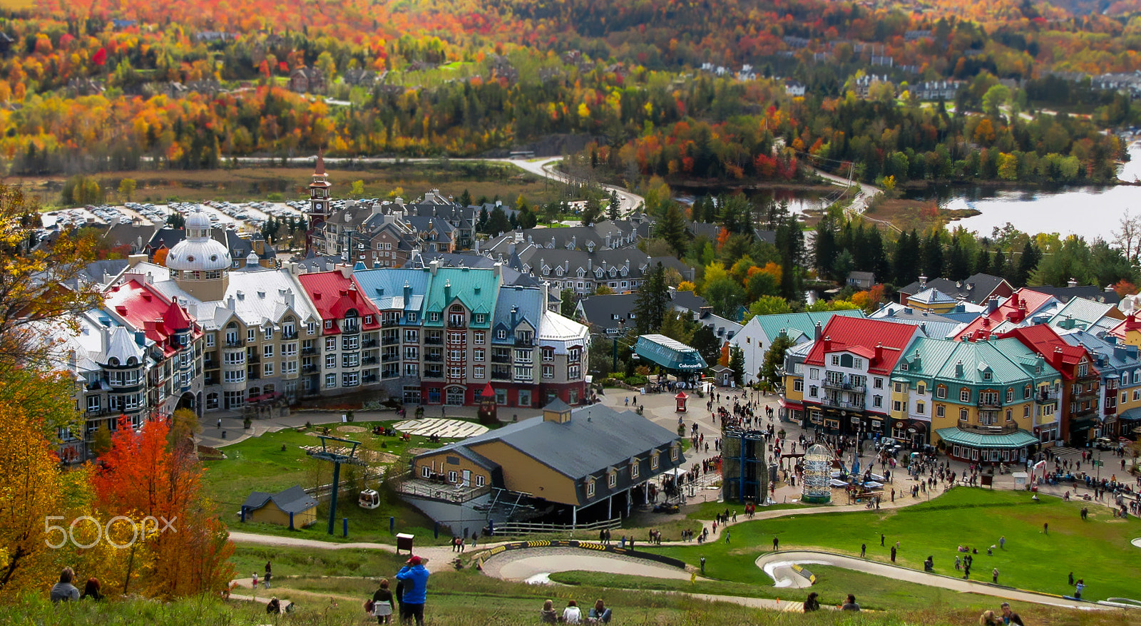 Canon PowerShot SX1 IS sample photo. Colorful mont tremblant. quebec, canada photography