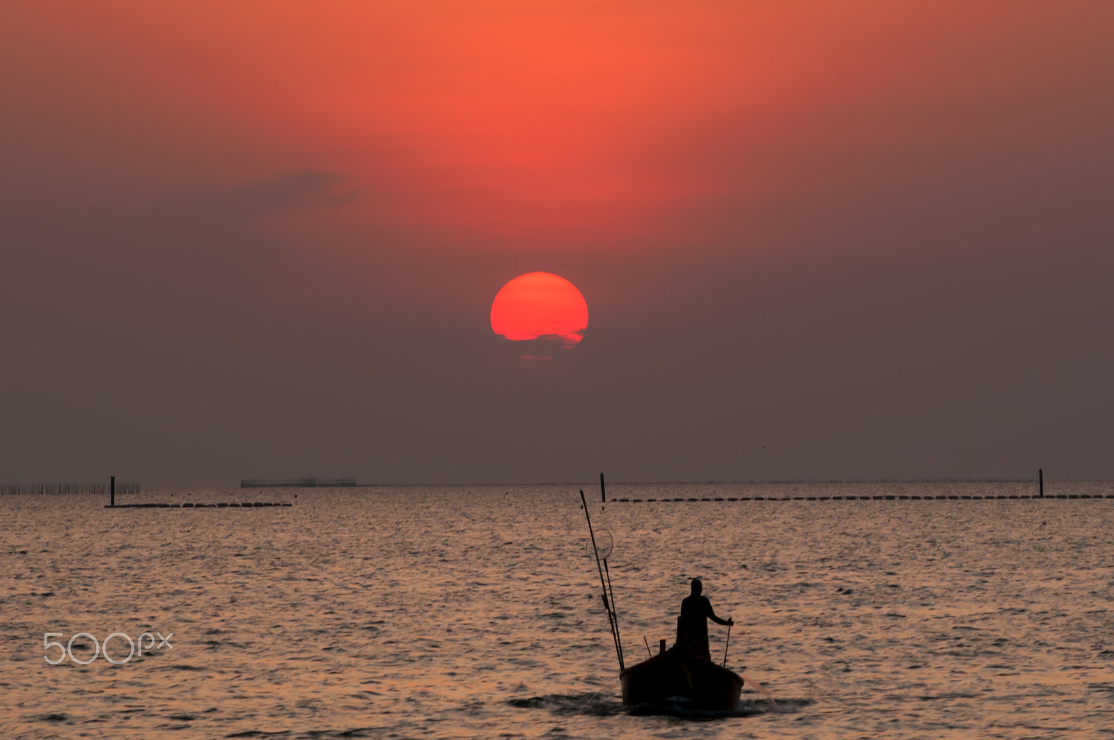 Nikon D300 sample photo. Colorful sunset over the sea photography