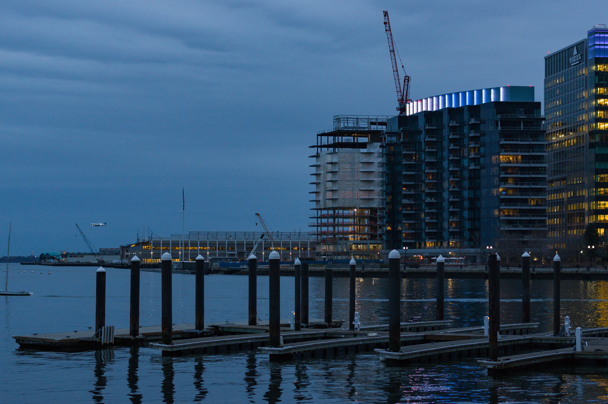Pentax smc DA* 55mm F1.4 SDM sample photo. Seaport twilight photography