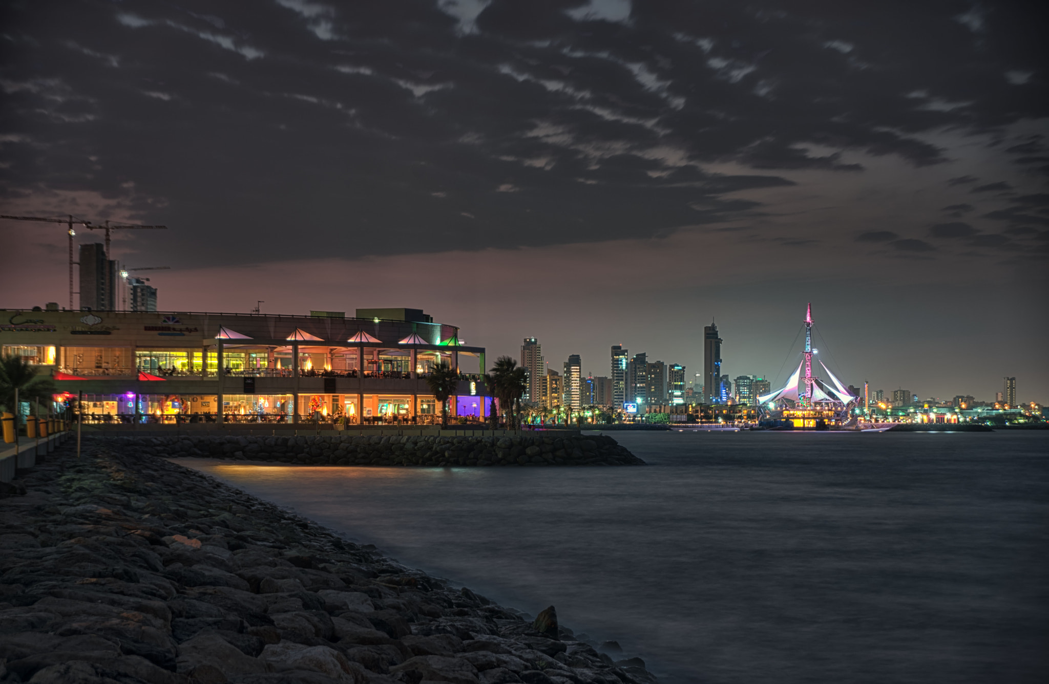 Nikon D810 sample photo. Marina waves seafront, salmiya kuwait photography
