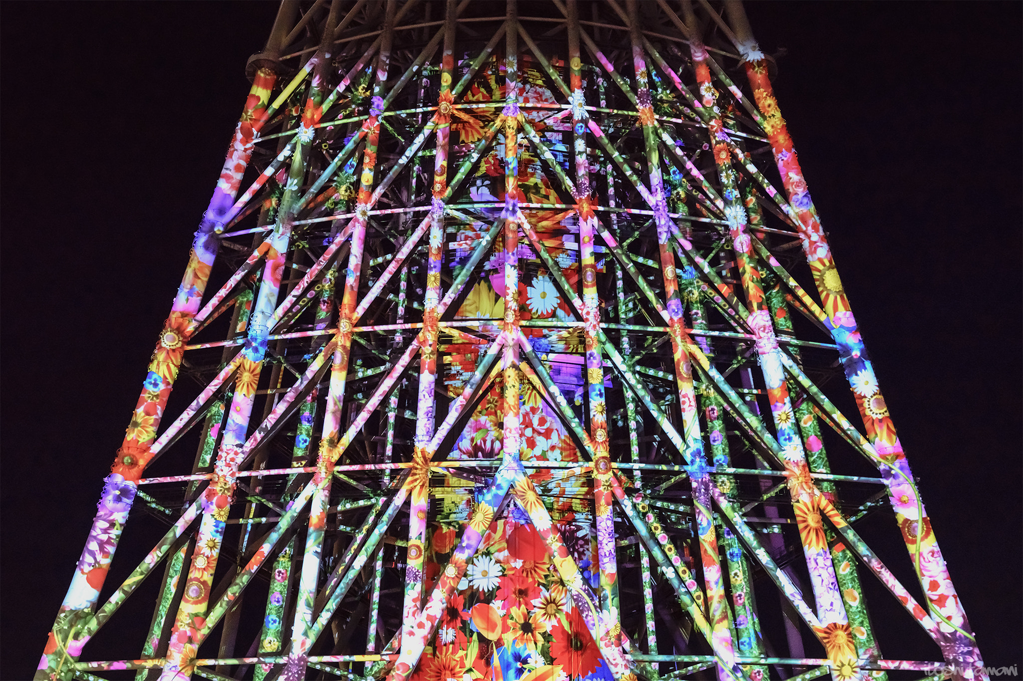 Sony a7R II sample photo. Tokyo skytree / projection mapping photography