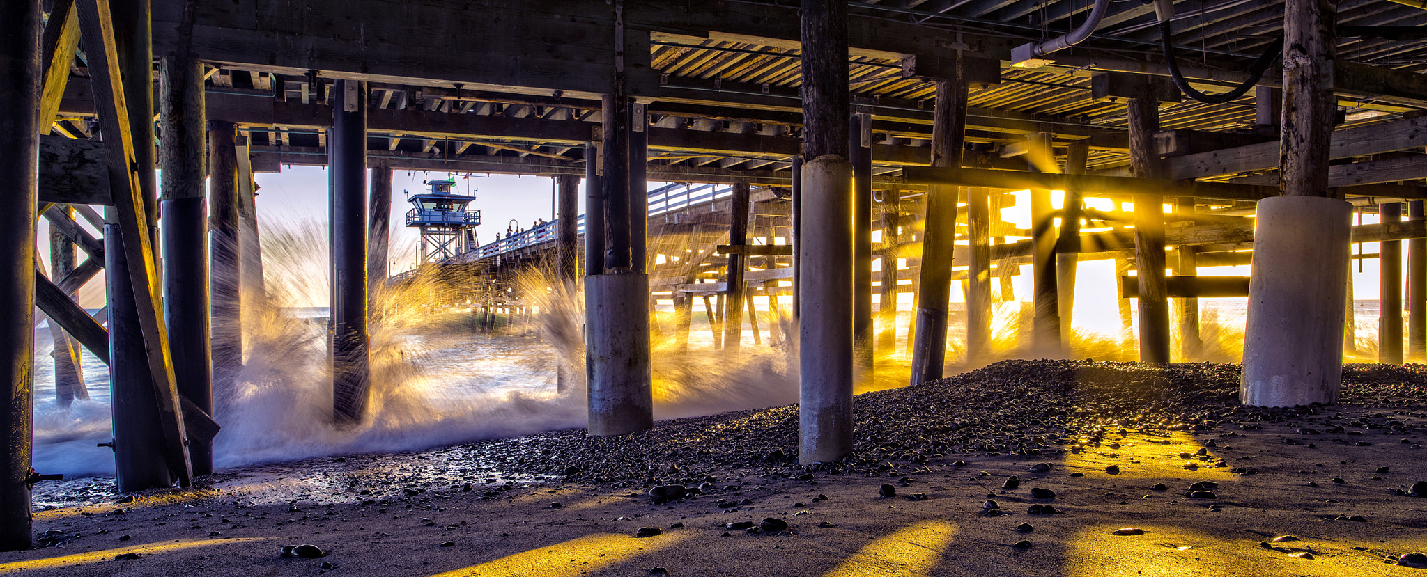 HD Pentax-DA645 28-45mm F4.5ED AW SR sample photo. San clemente pier sunset photography