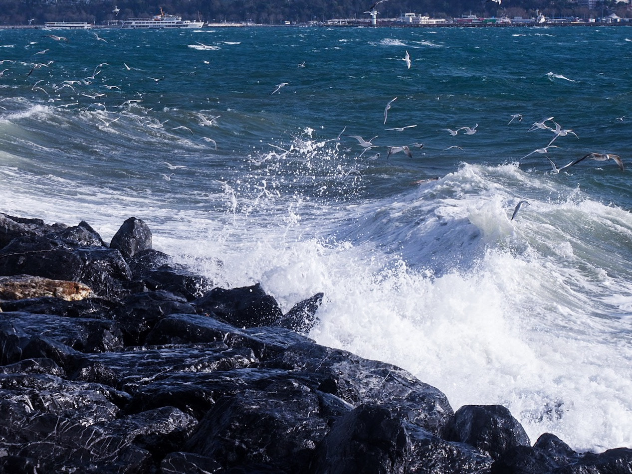 Olympus PEN-F sample photo. Storm in bosphorus photography