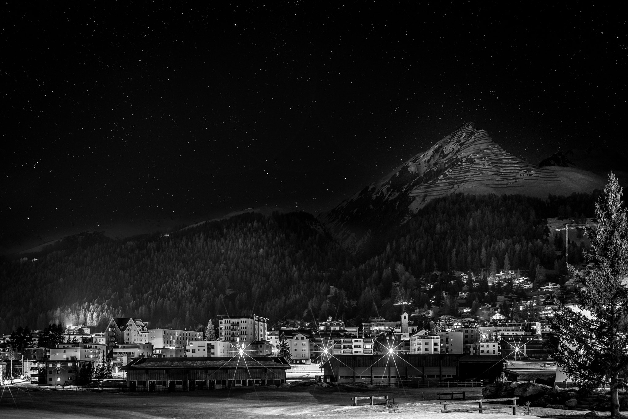Sony a7R + E 35mm F2 sample photo. Stars and mountains photography