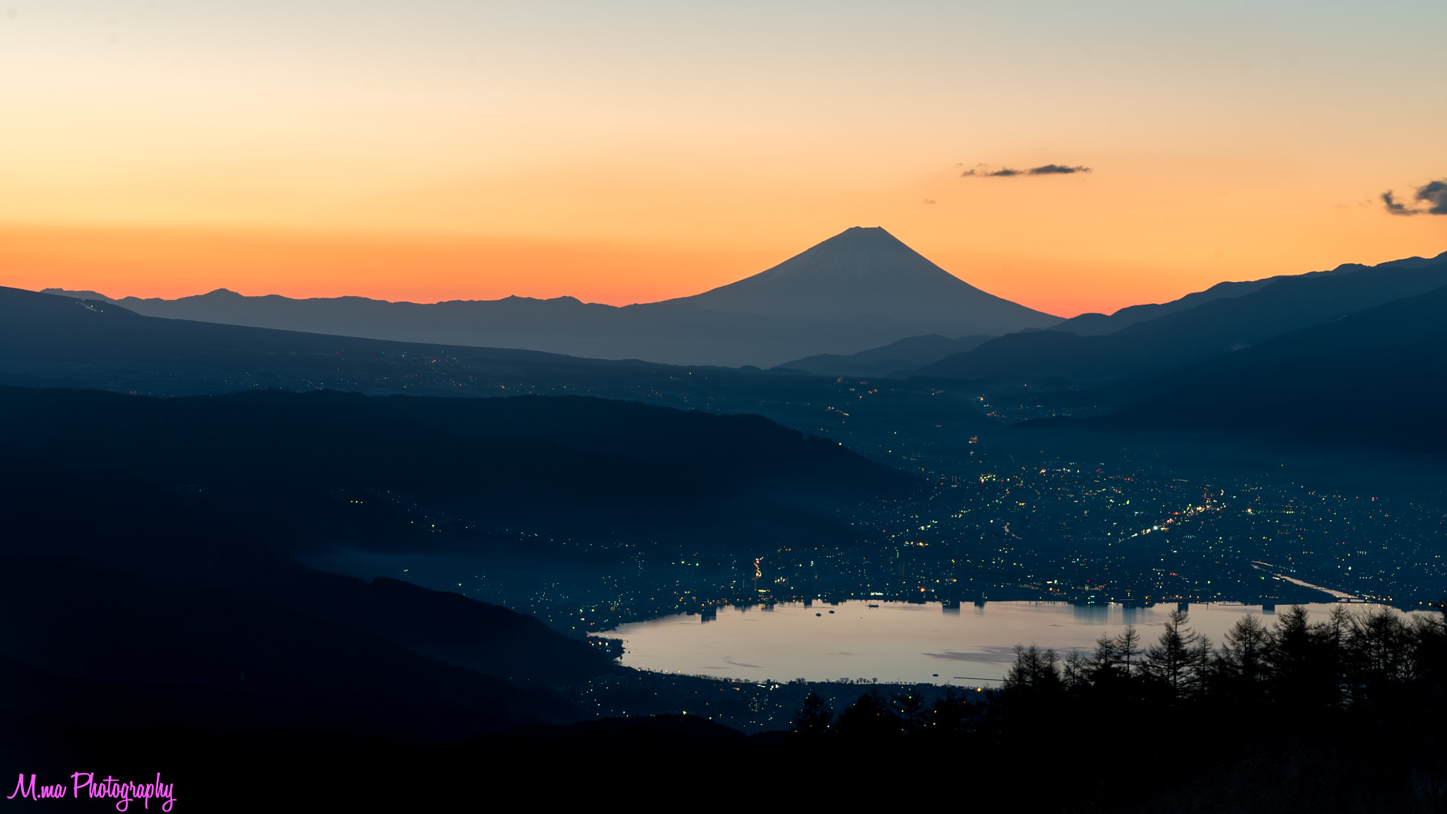 Sony a7S + Sony FE 70-200mm F4 G OSS sample photo. Fuji and night view before dawn photography