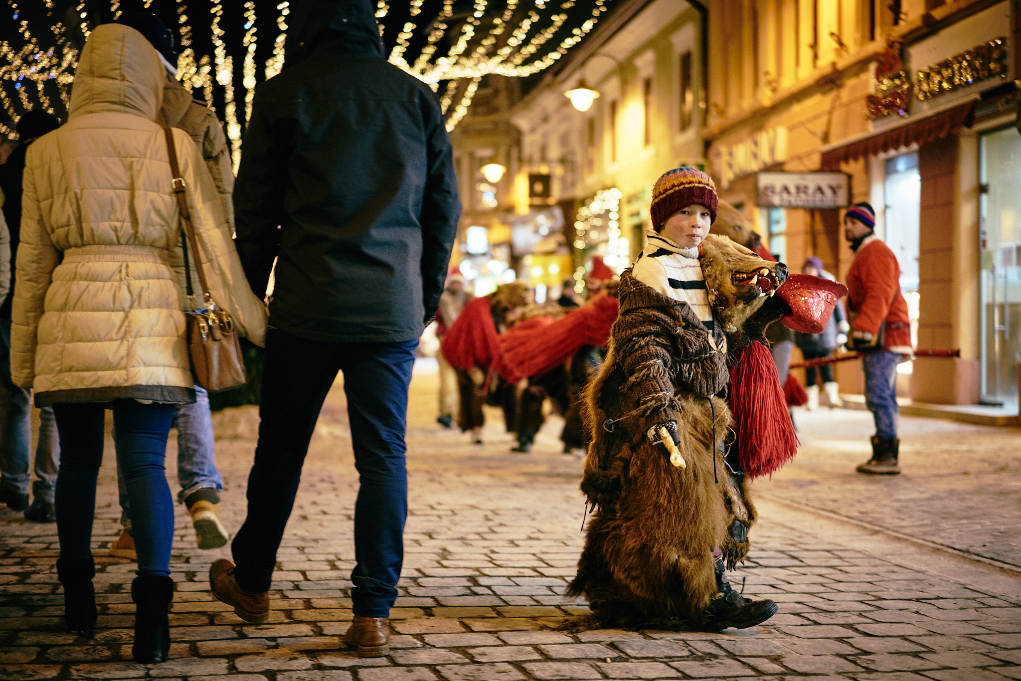 Sony a7R II + Sony Sonnar T* FE 55mm F1.8 ZA sample photo. Winter traditions in romania: the bear photography