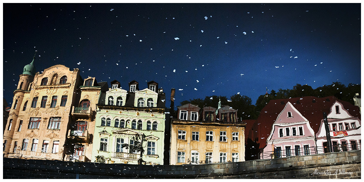 Nikon D60 sample photo. Karlovy vary - 9 - reflection in water photography
