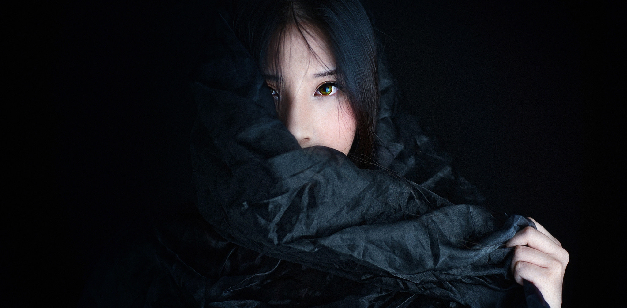Sony a99 II + Minolta AF 50mm F1.4 [New] sample photo. Lady in black veil photography