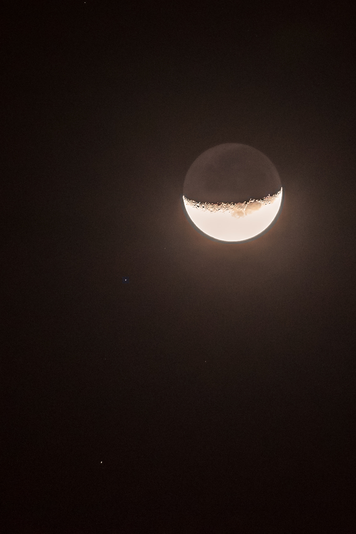 Nikon D750 + AF Nikkor 300mm f/4 IF-ED sample photo. The moon art - hdr photography