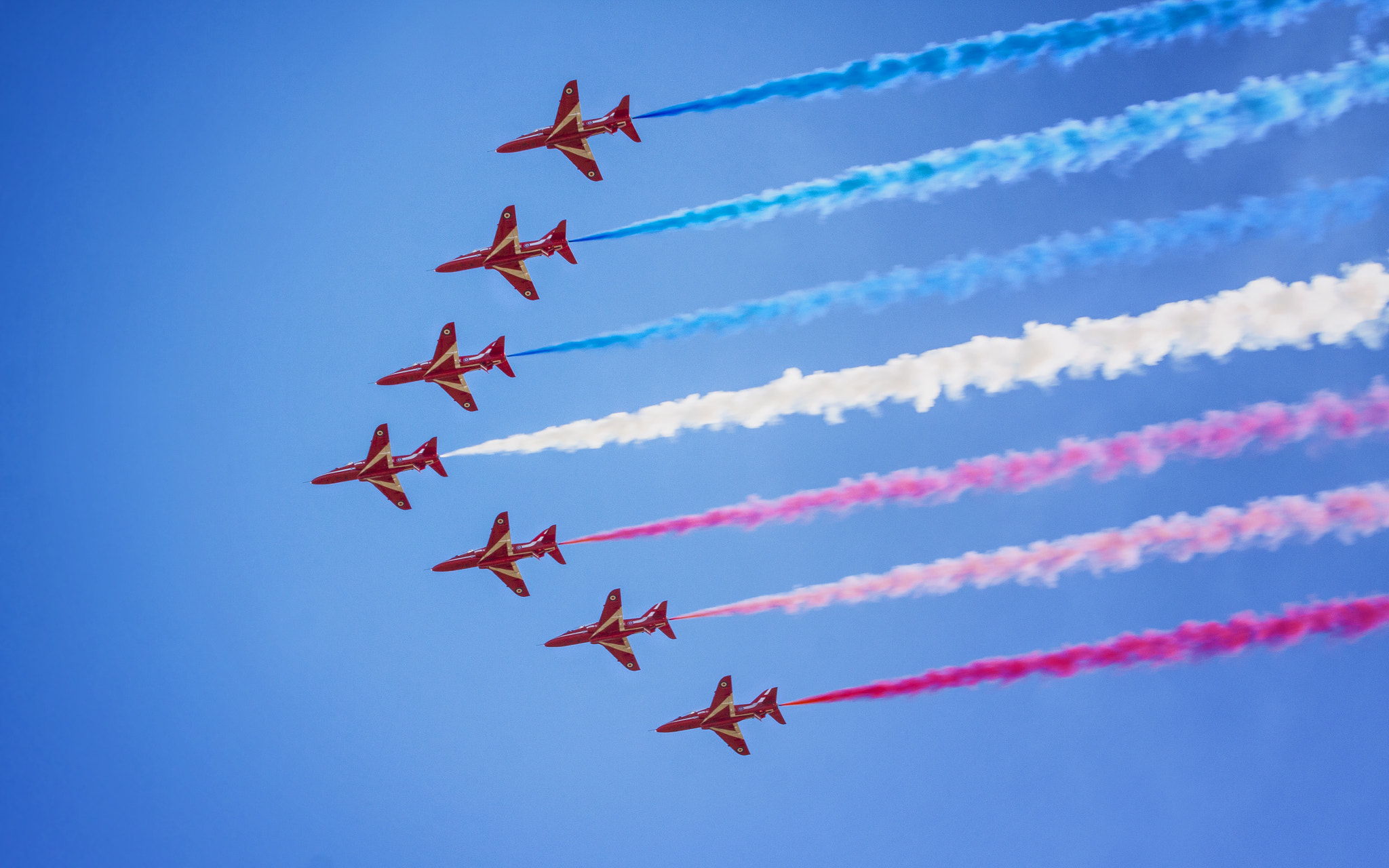 Red Arrows at the Duxford Airshow 2016 002