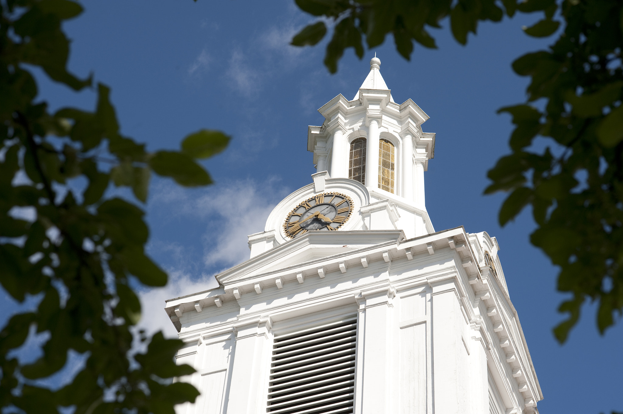 Nikon D700 + AF Nikkor 85mm f/1.8 sample photo. Church steeple, utica new york photography