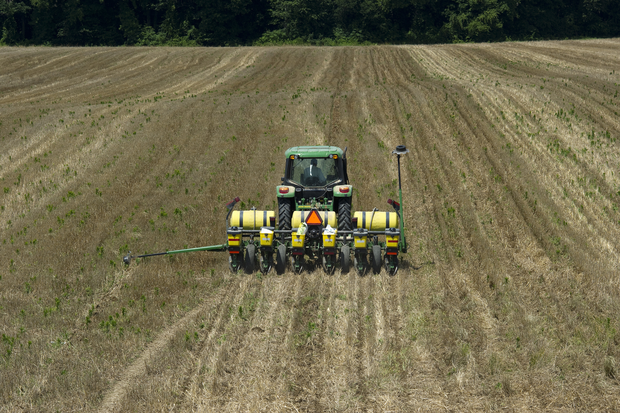 Nikon D3S + AF DC-Nikkor 135mm f/2 sample photo. Planting corn over stubble in sudlersville md photography