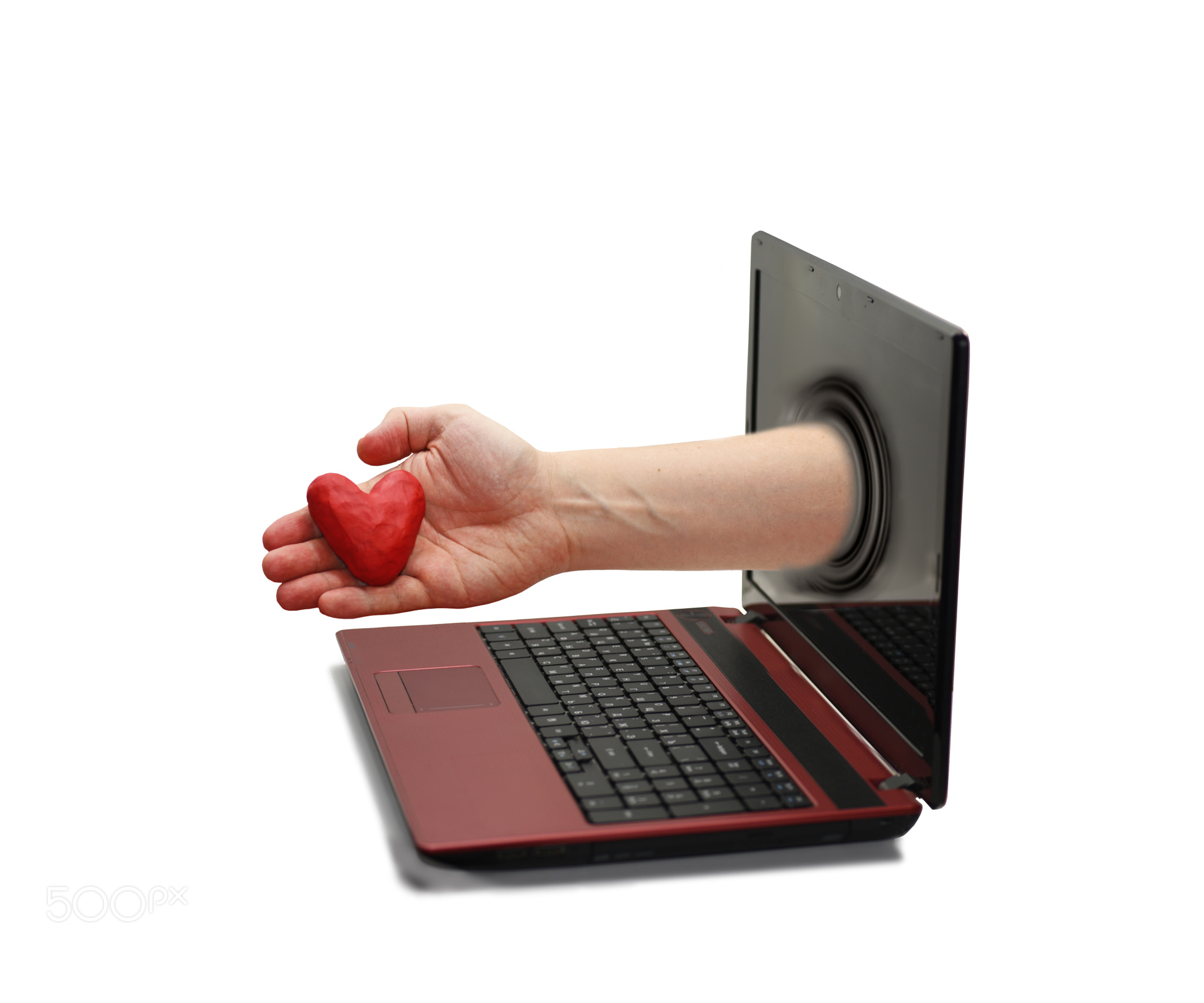 Hand from Laptop.