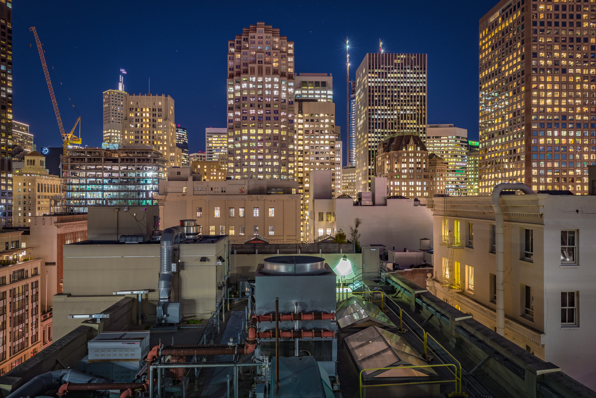 Nikon AF Nikkor 24mm F2.8D sample photo. San francisco rooftops photography