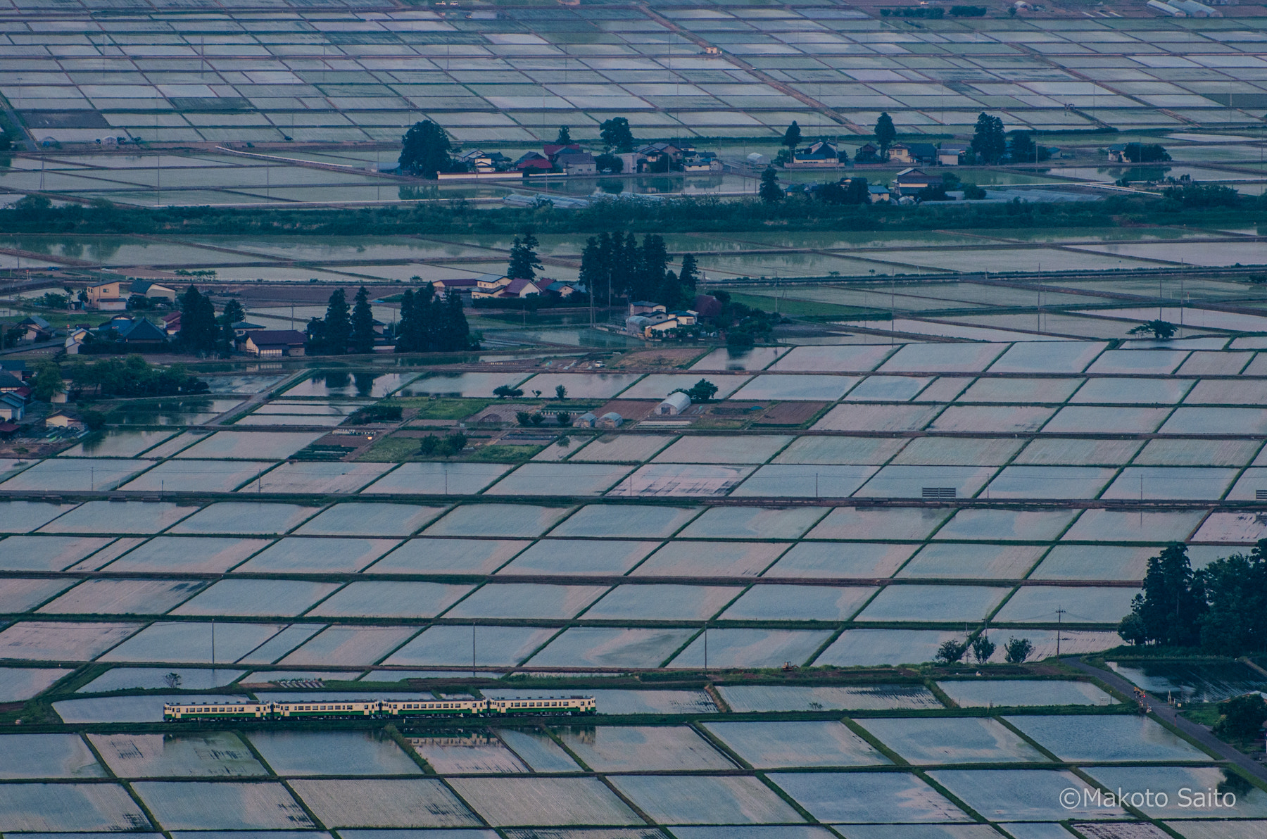 Pentax smc DA* 60-250mm F4.0 ED (IF) SDM sample photo. Patchwork of paddy fields photography